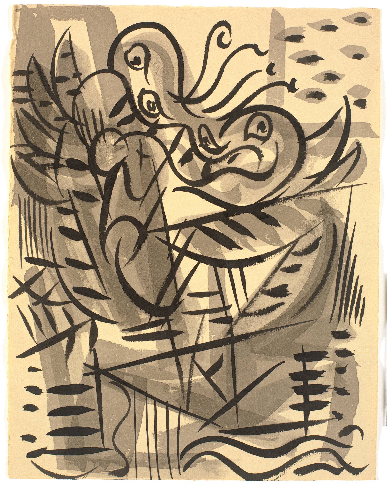 Botanisk figuration, Richard Mortensen, 1945-1948