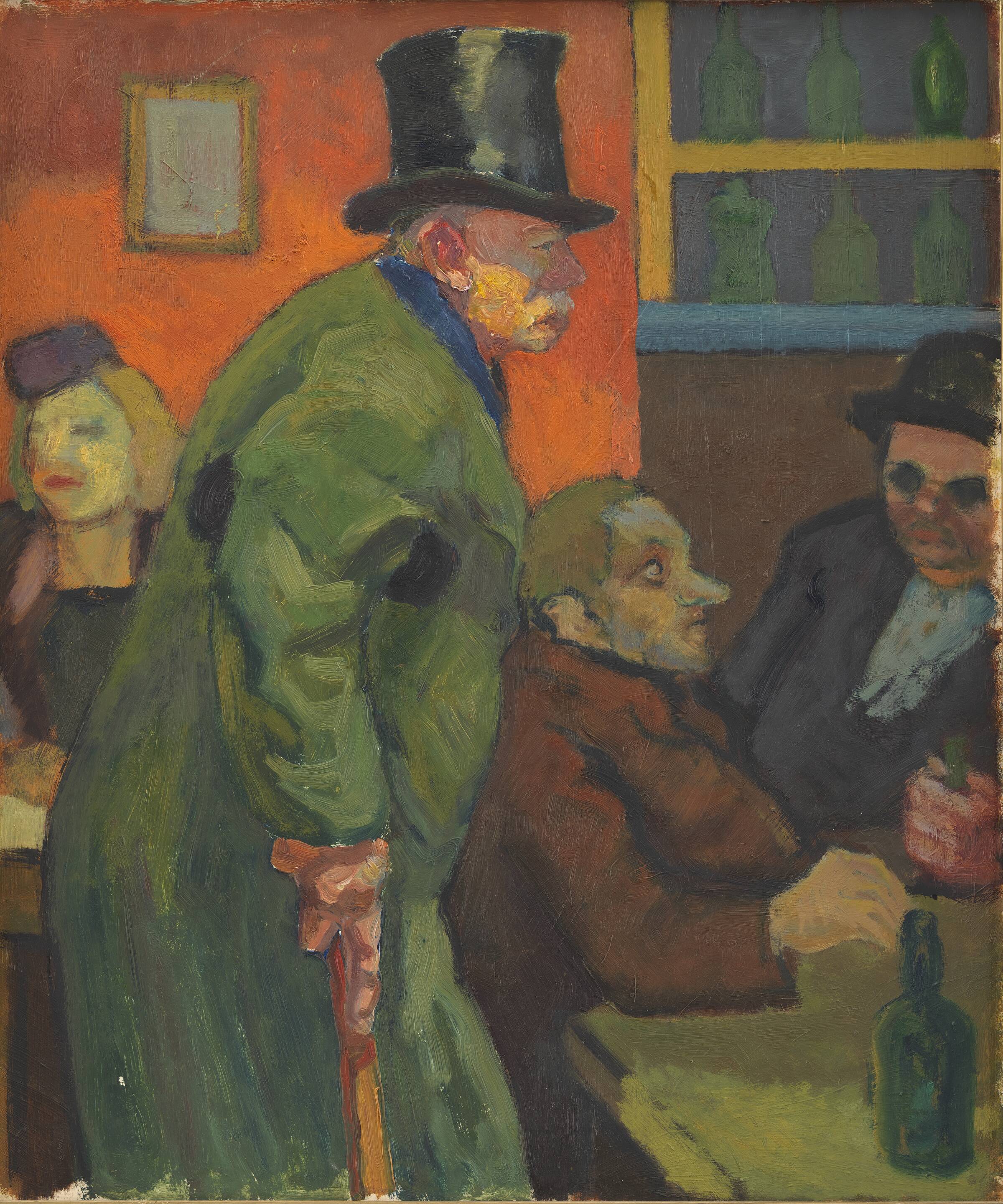 Tigger på en café, Anton Hansen, 1946