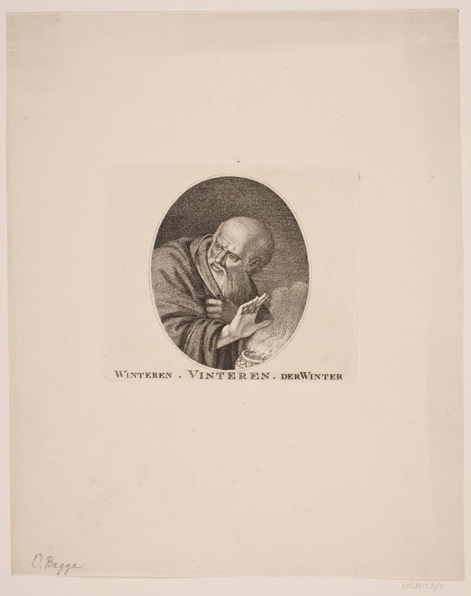 Vinter, Oluf Olufsen Bagge, 1821-1824