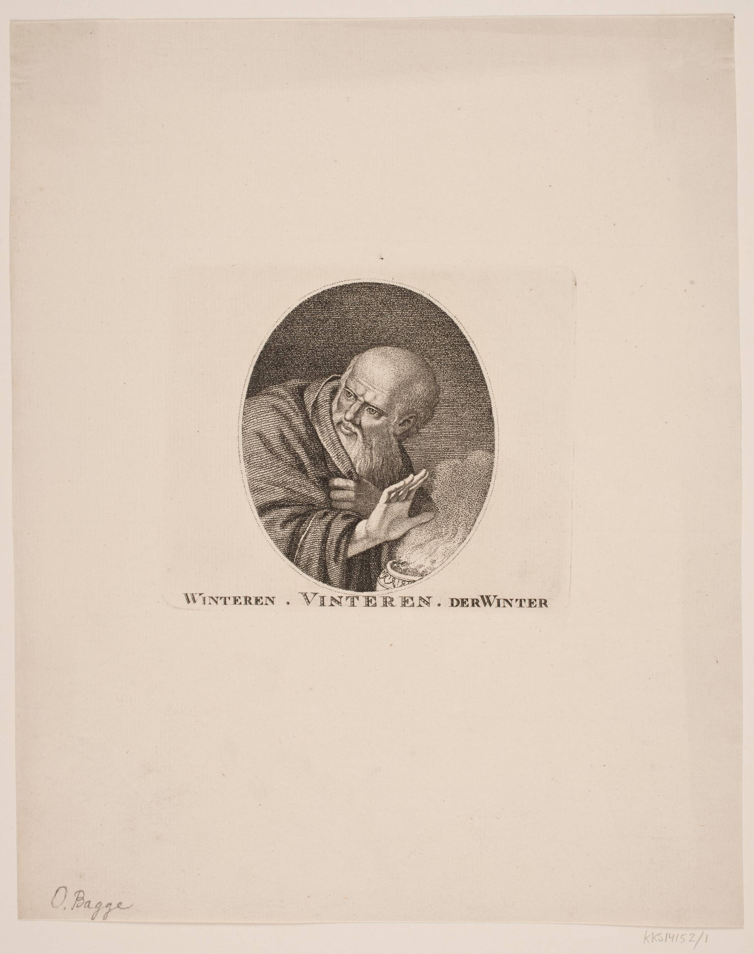 Vinter, Oluf Olufsen Bagge, 1821-1824