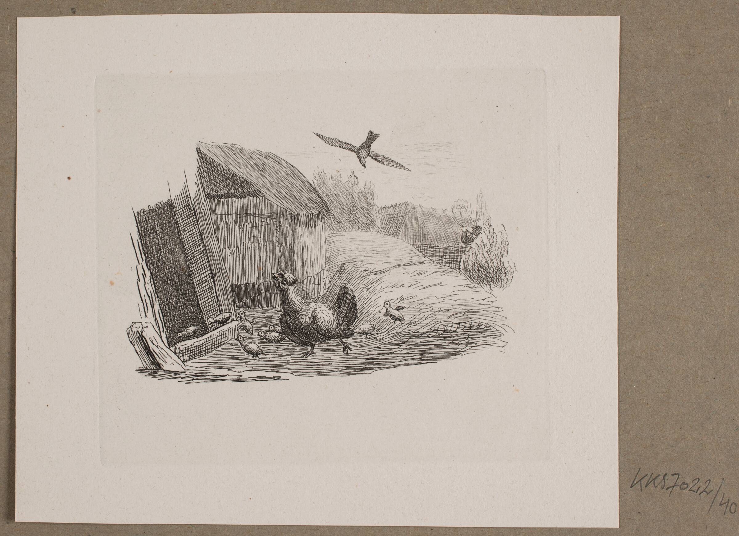 Illustration til O. Specter, "Fabler for Børn", Vilhelm Kyhn, 1838