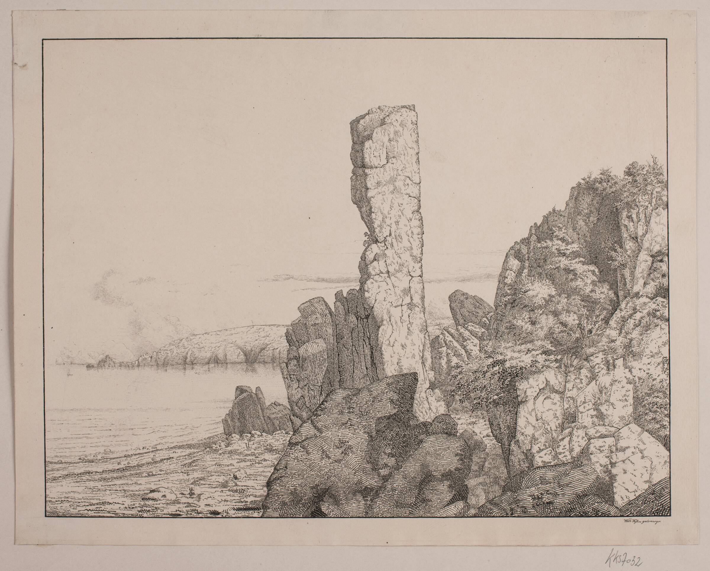 Klippekyst på Bornholm, Vilhelm Kyhn, 1843