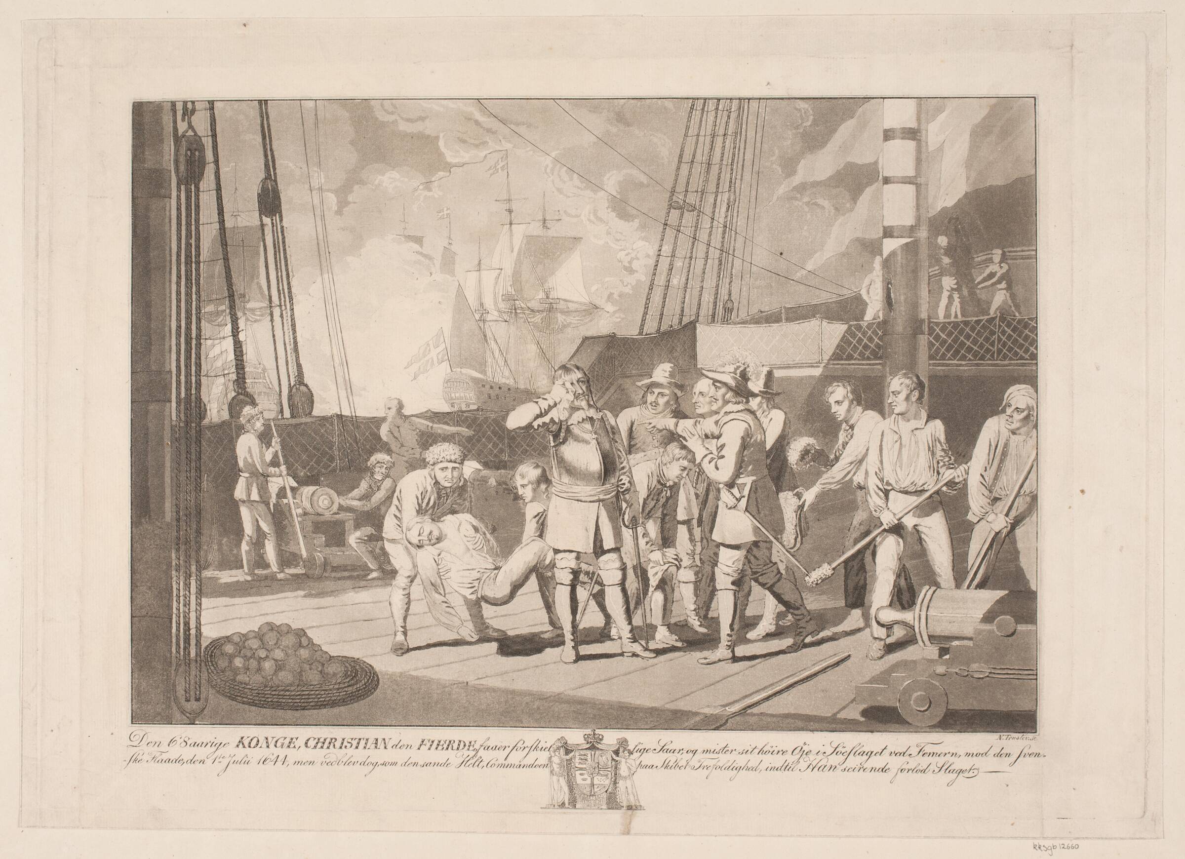 Christian IV i søslaget ved Femern, 1644, Niels Truslew, 1762-1825