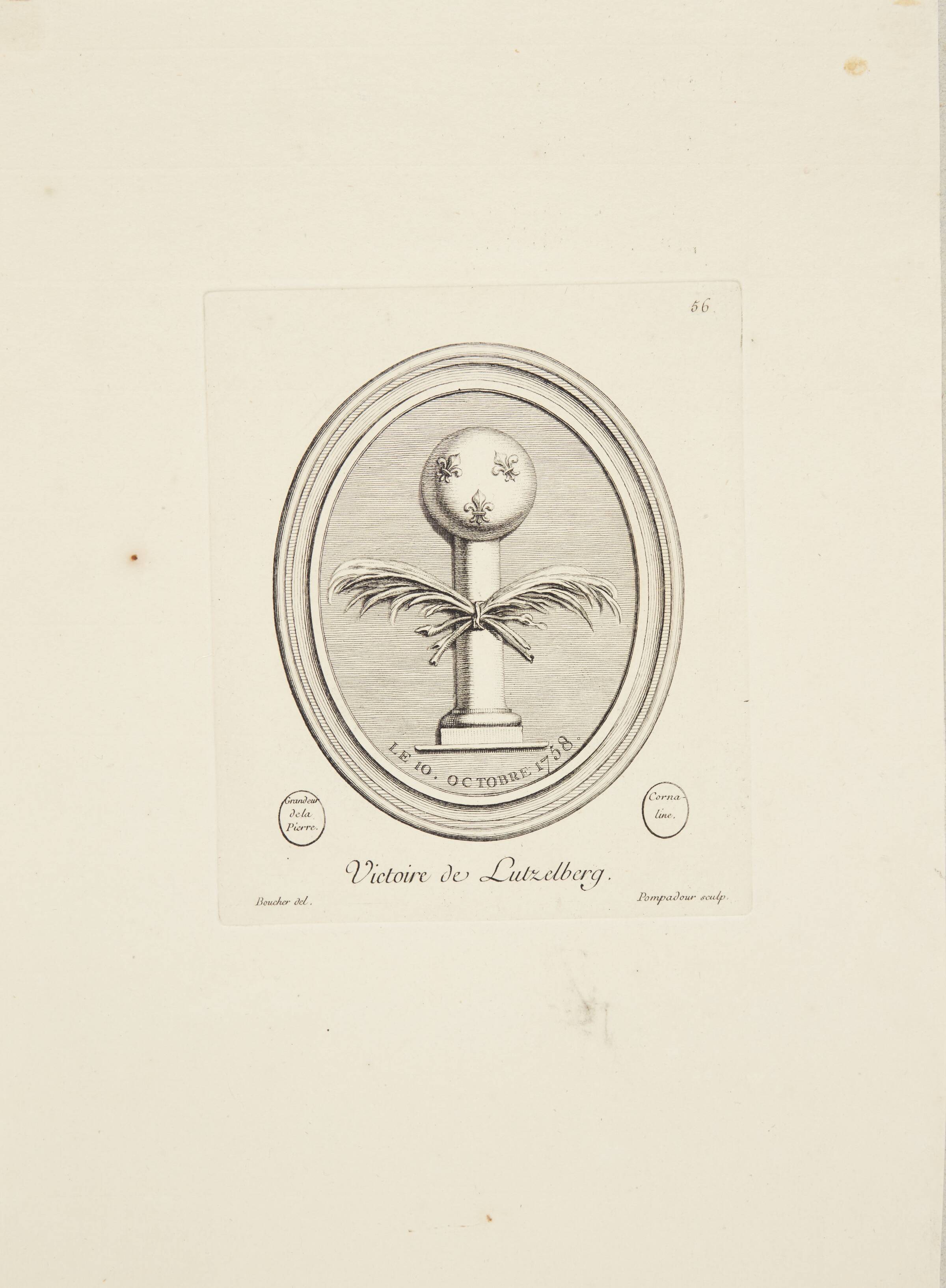 Sejr ved Lutzelberg, Madame de Pompadour, 1758