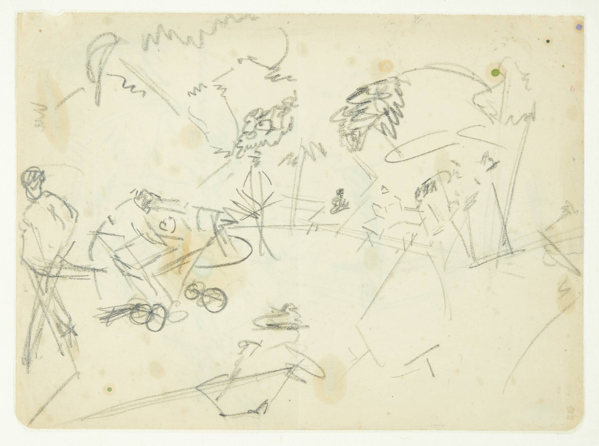 Kompositionsstudie til Langelinie-billedet, Edvard Weie, 1923-1927