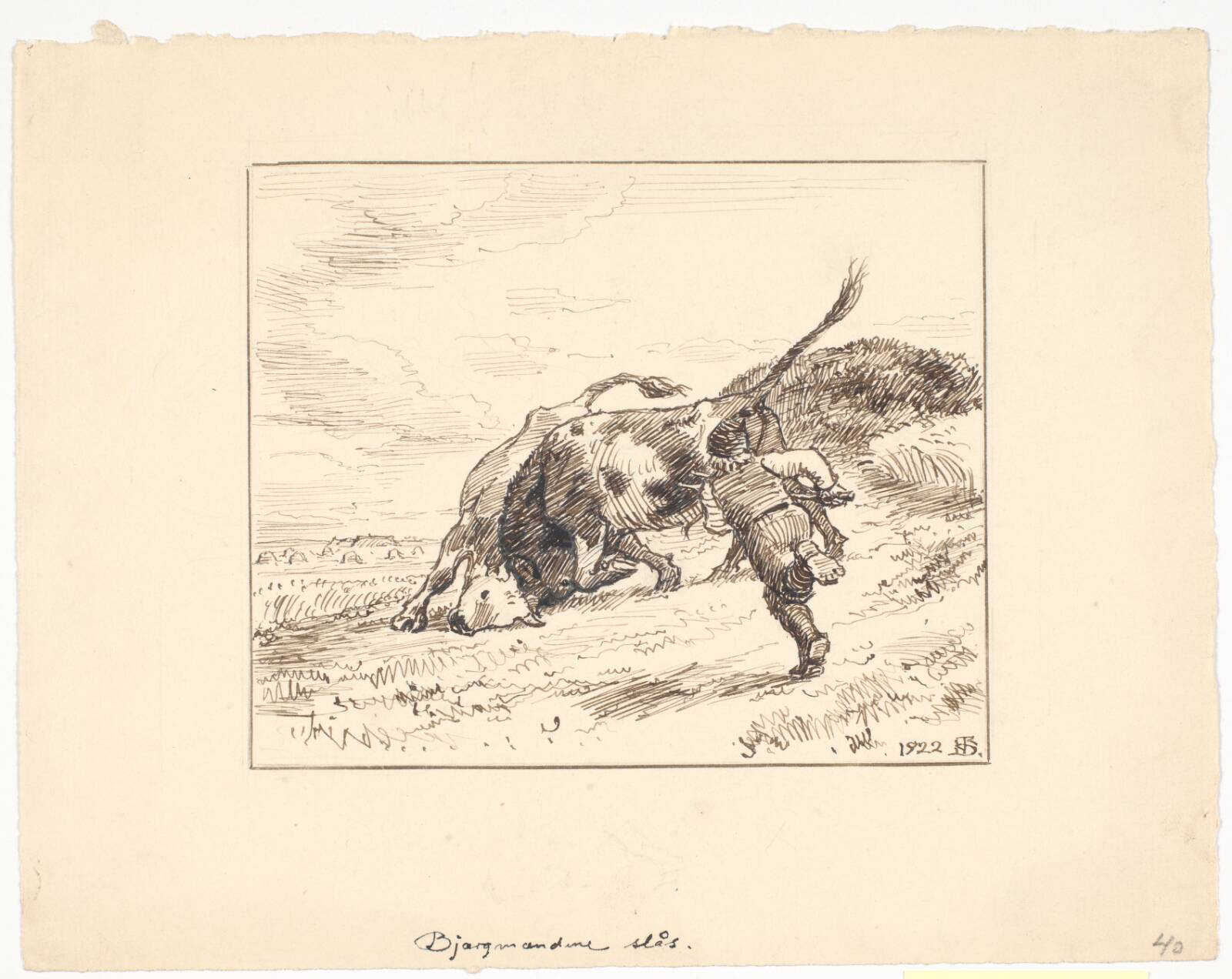 Bjergmændene slaas, Niels Skovgaard, 1911