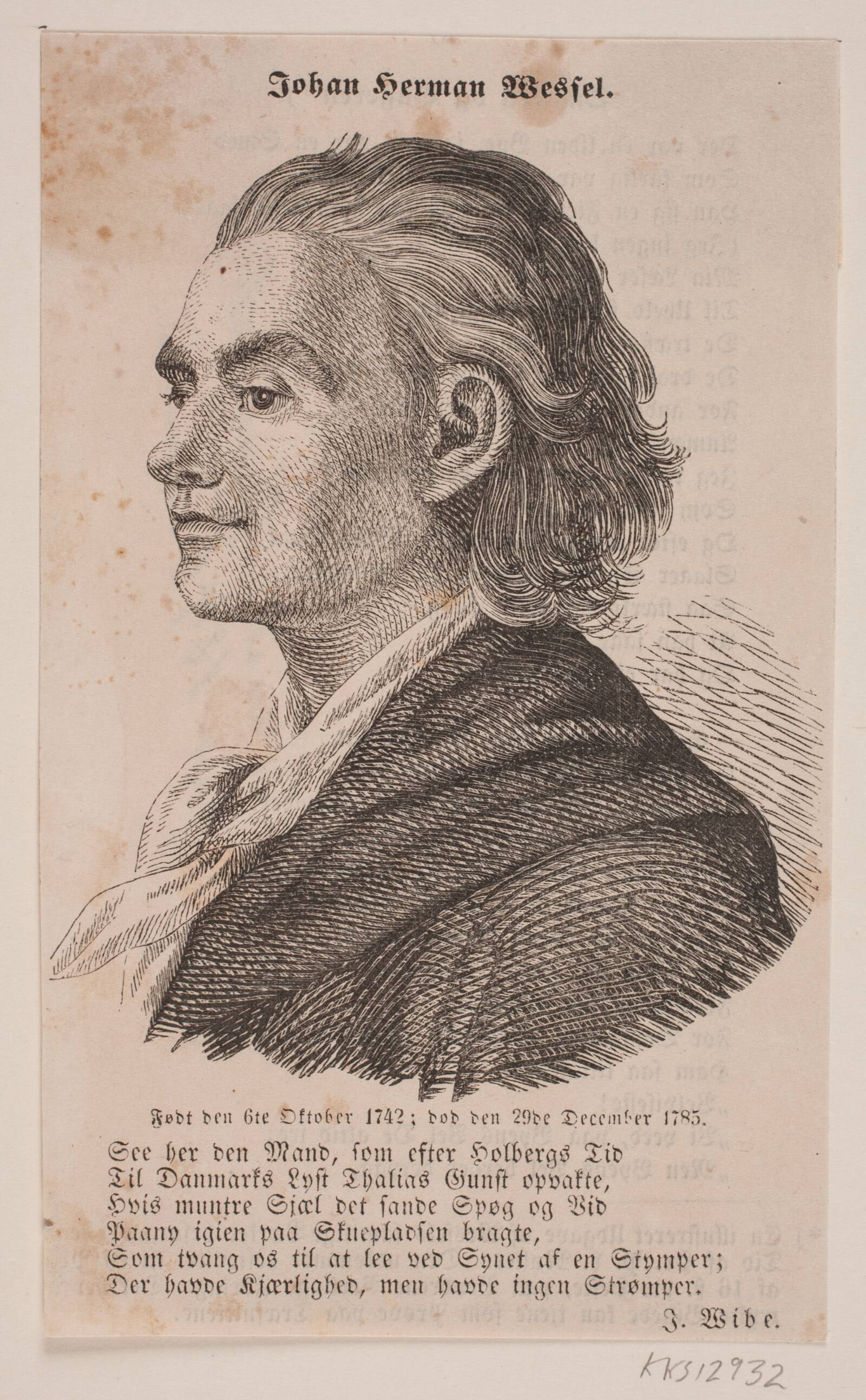 Johan Herman Wessel, Andreas Flinch, 1813-1872