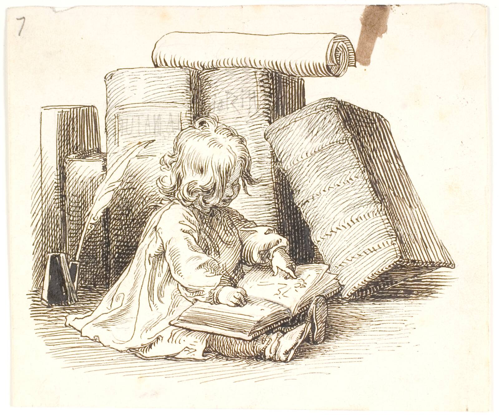 Lili læser, Lorenz Frølich, 1861