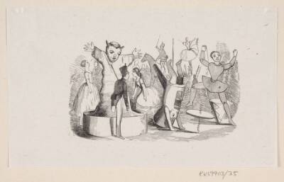 Illustration til "Den standhaftige Tinsoldat" i H.C. Andersen, "Eventyr og Historier", Bind 1