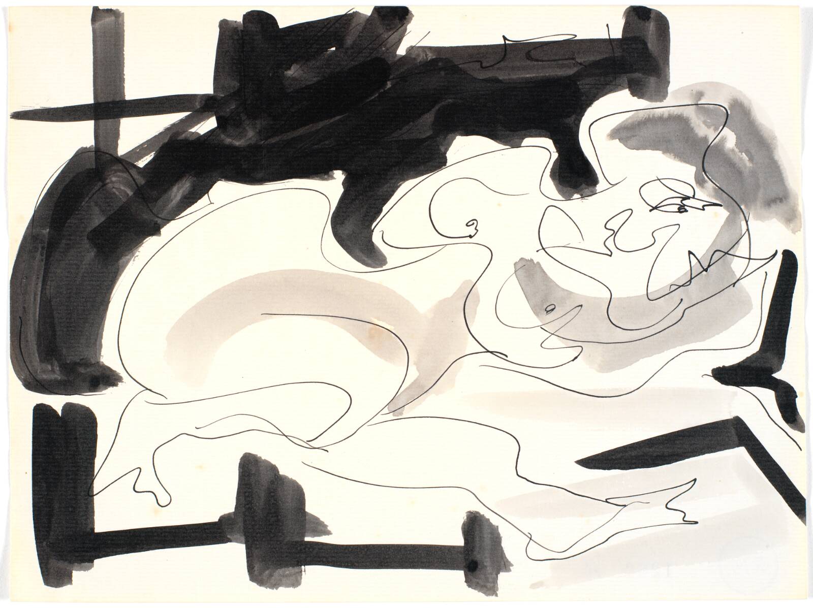 Liggende kvinde, Richard Mortensen, 1943