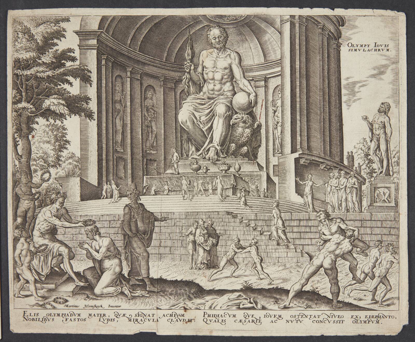 Jupiterstatuen på Olympen, Philips Galle, 1572