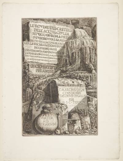 Titelblad til Ruinerne af Acqua Giulia-fontænen [...]