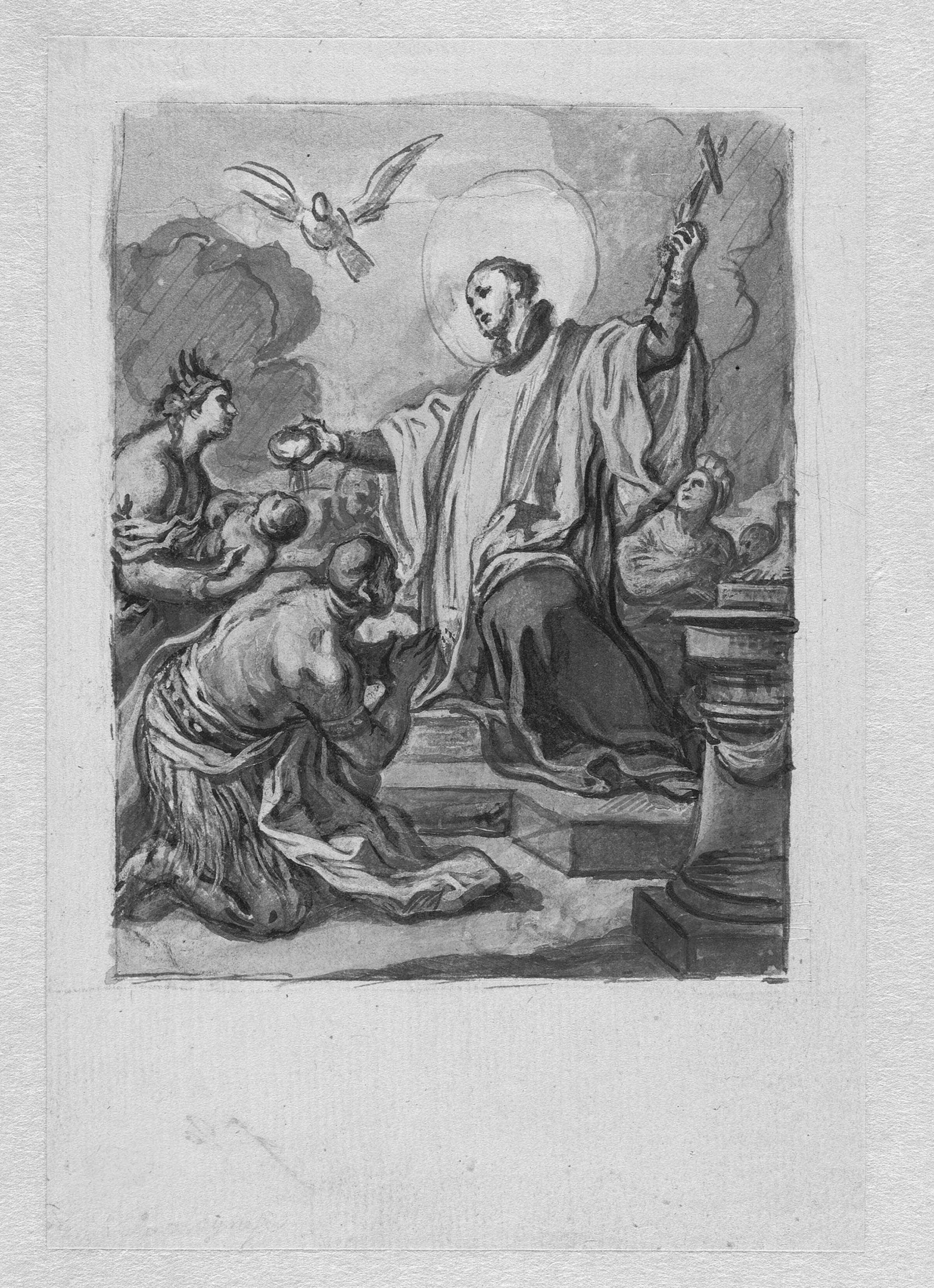 Sankt Francisco Xavier døber indianerne, Francesco la Marra, 1710-1780