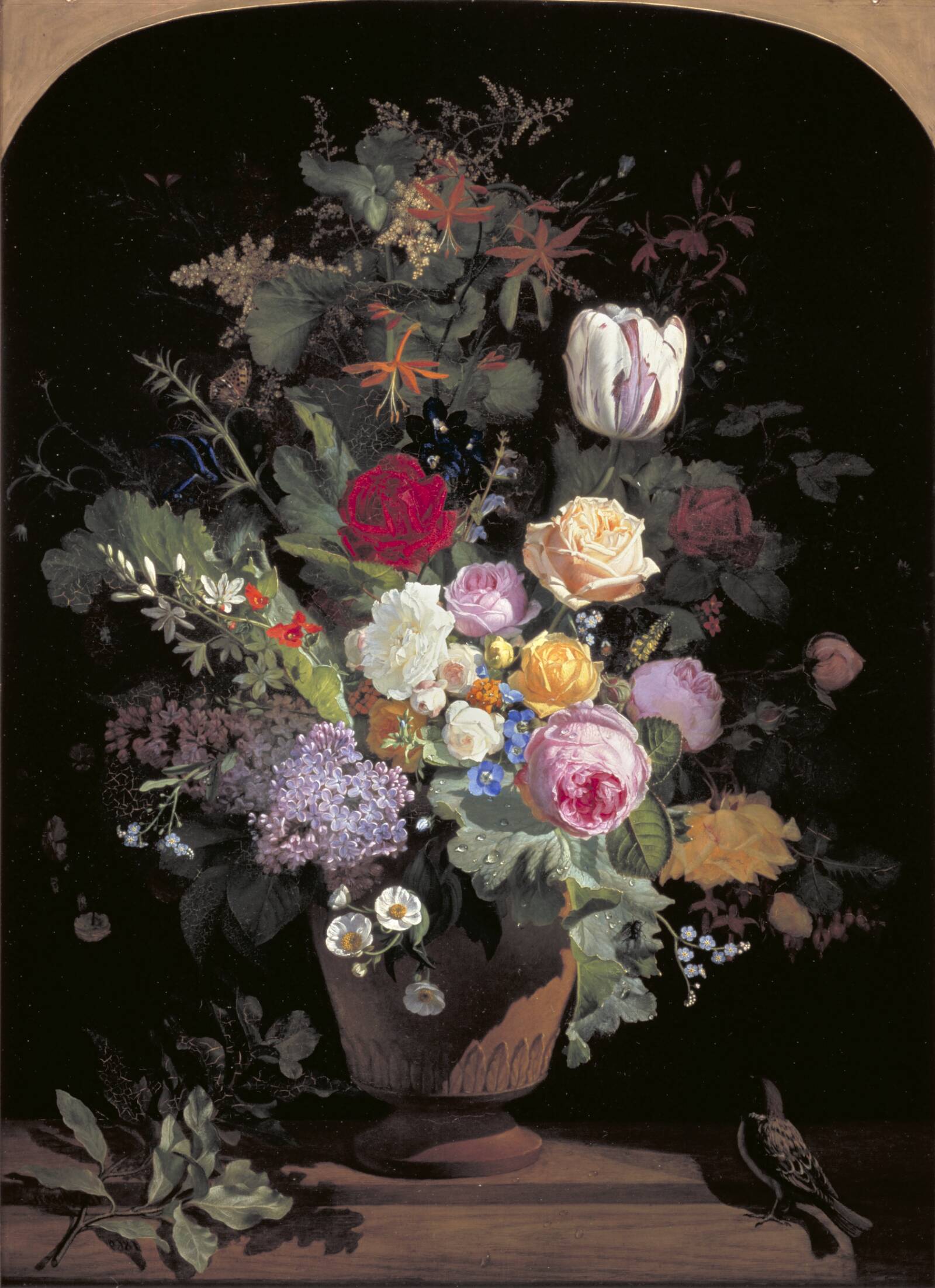 Blomster i en vase, O.D. Ottesen, 1869