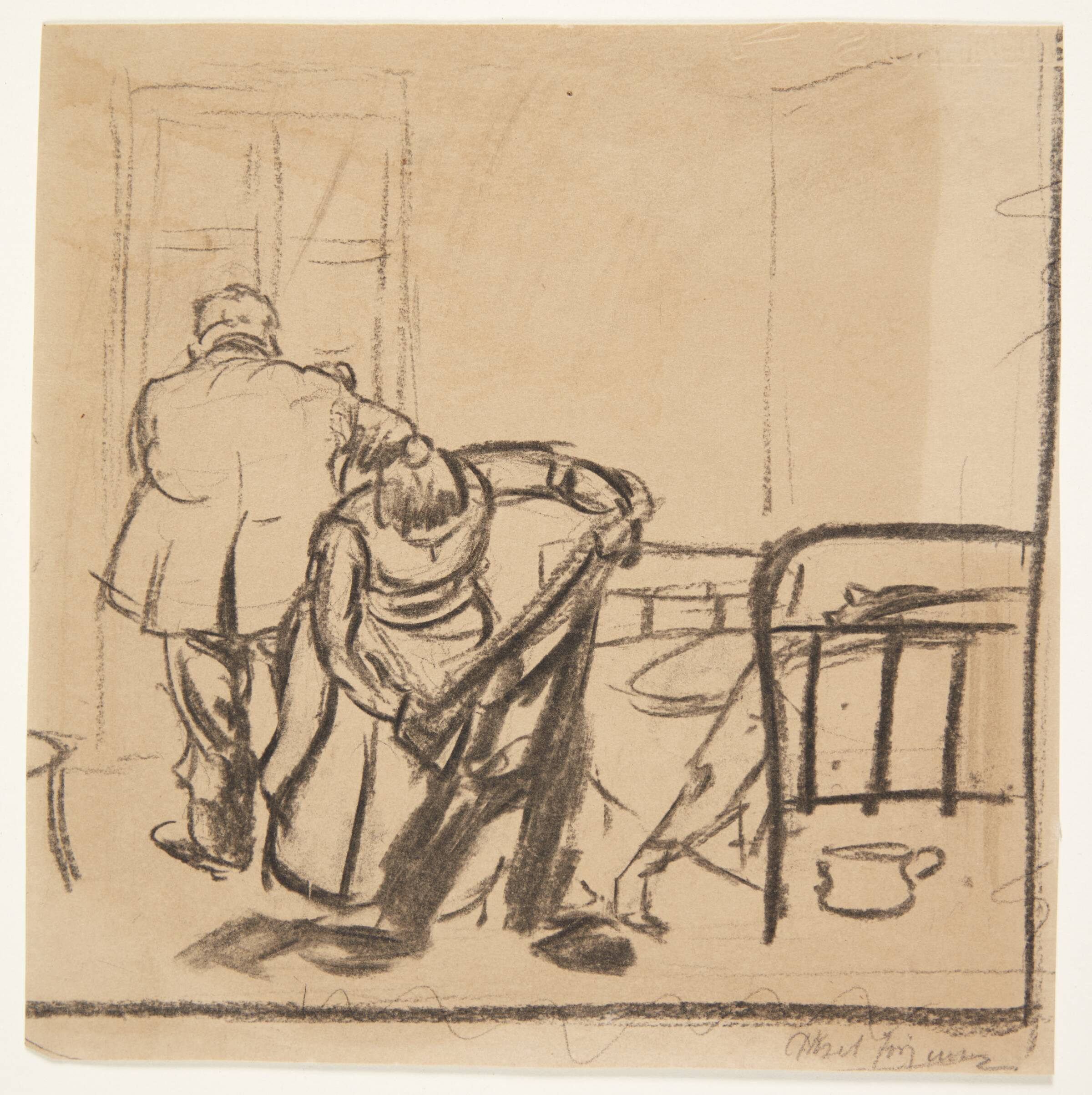 Interiør. Lægen skal betales, Aksel Jørgensen, 1908-1912