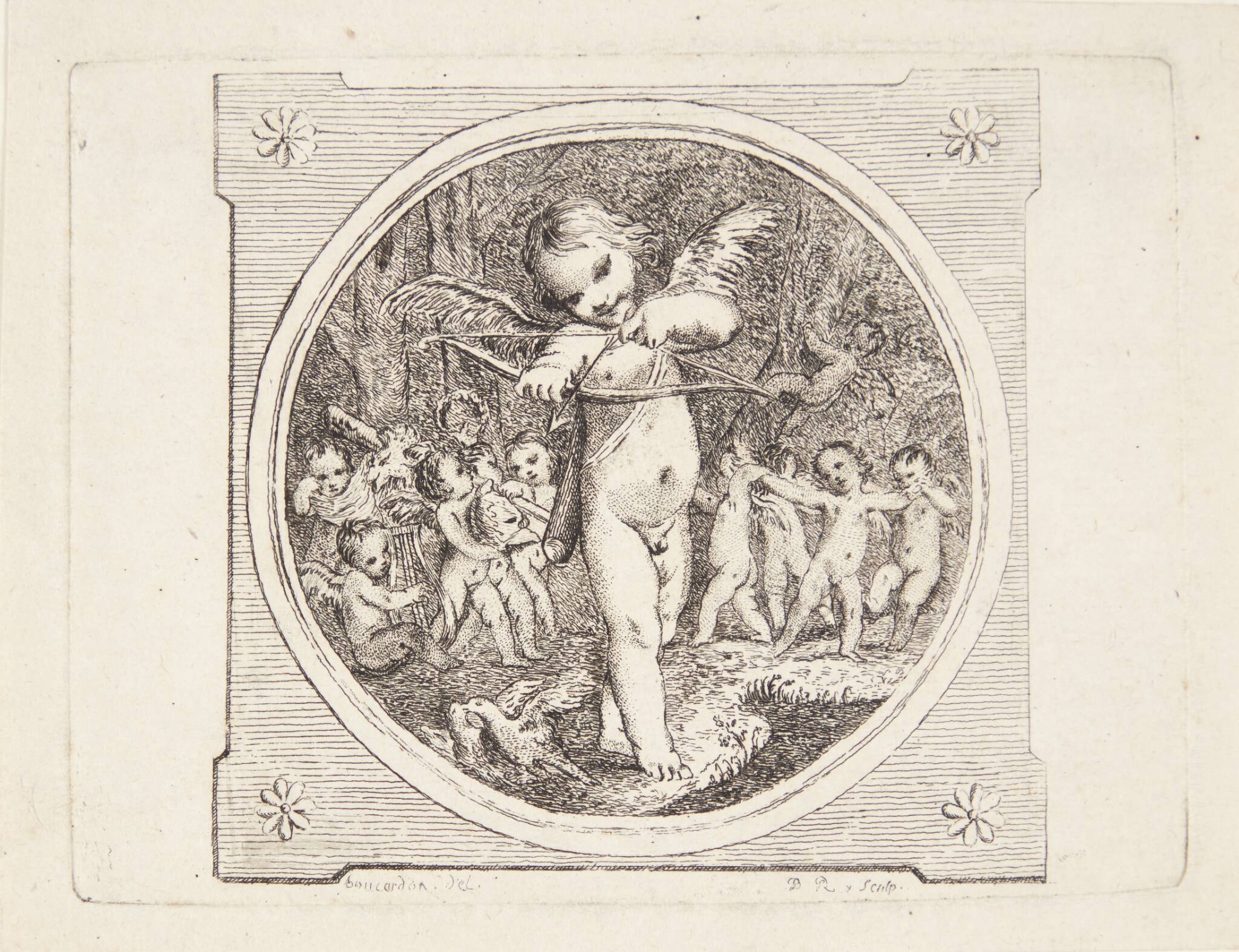 Amor bue og pil, 1700 – 1799, Marguerite Louise De Lorme du Ronseray, Edmé Bouchardon SMK Open