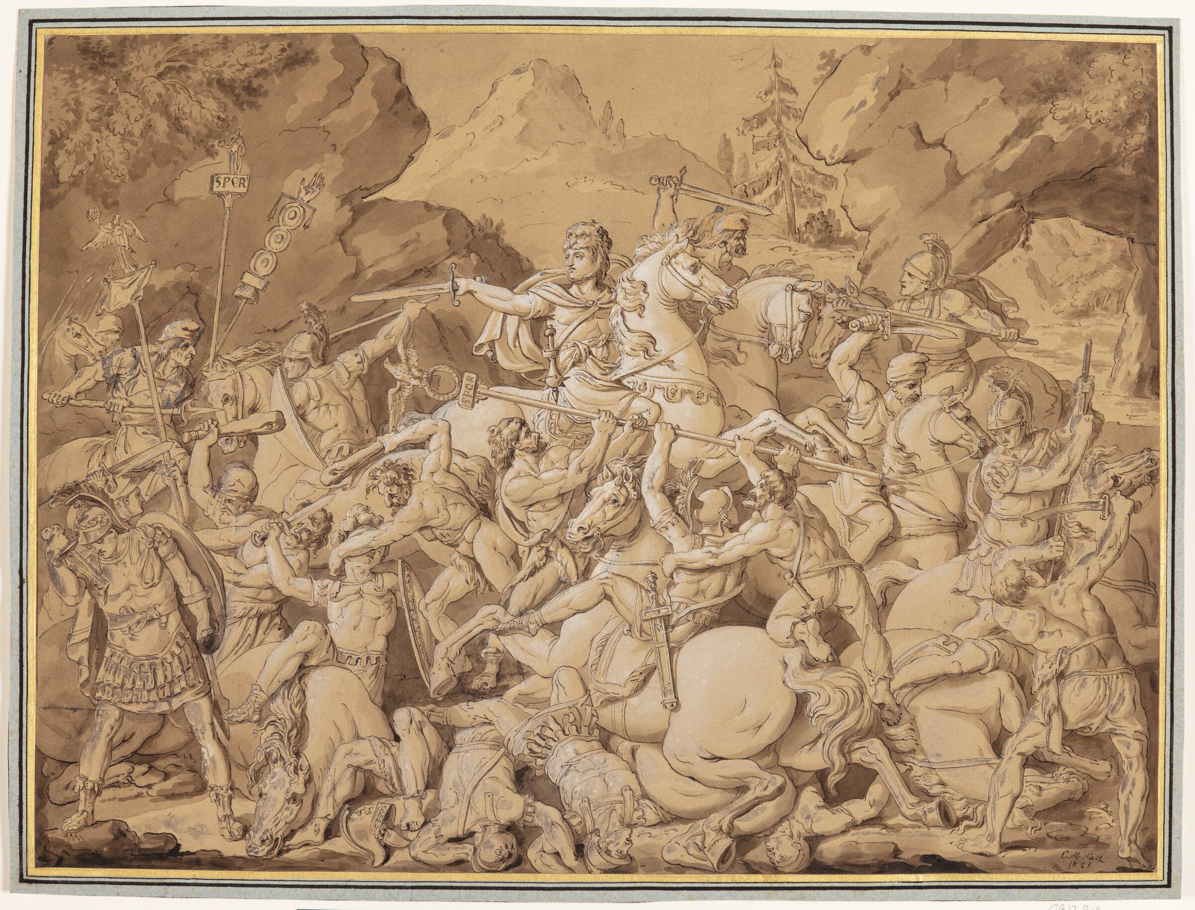 Antik slagscene, Conrad Martin Metz, 1749-1827