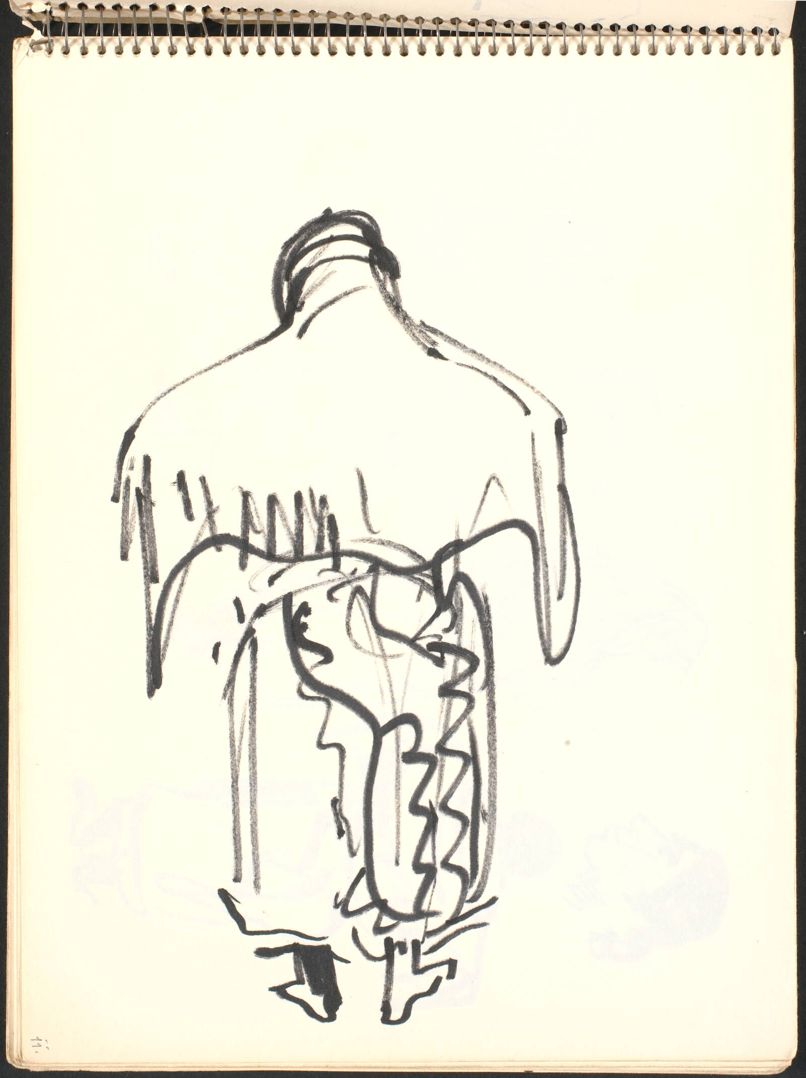 Rygvendt figur med stor kappe, Gottfred Eickhoff, 1952