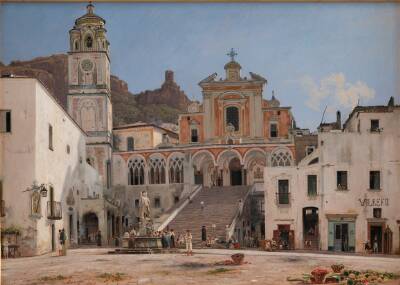 Parti af torvet i Amalfi