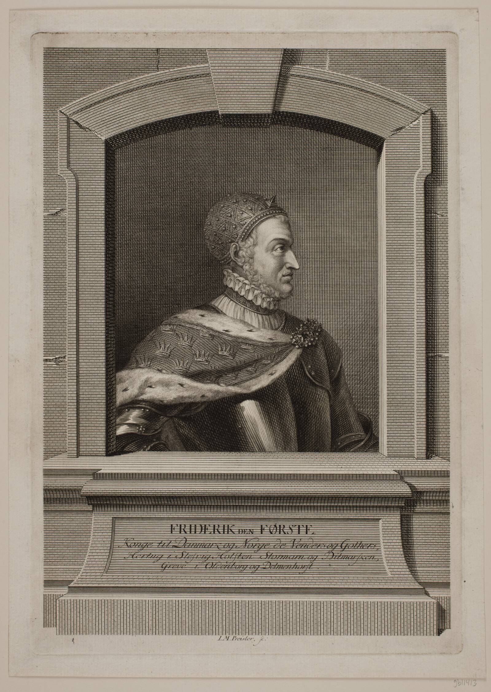 Kong Frederik I, J.M. Preisler, 1768-1771
