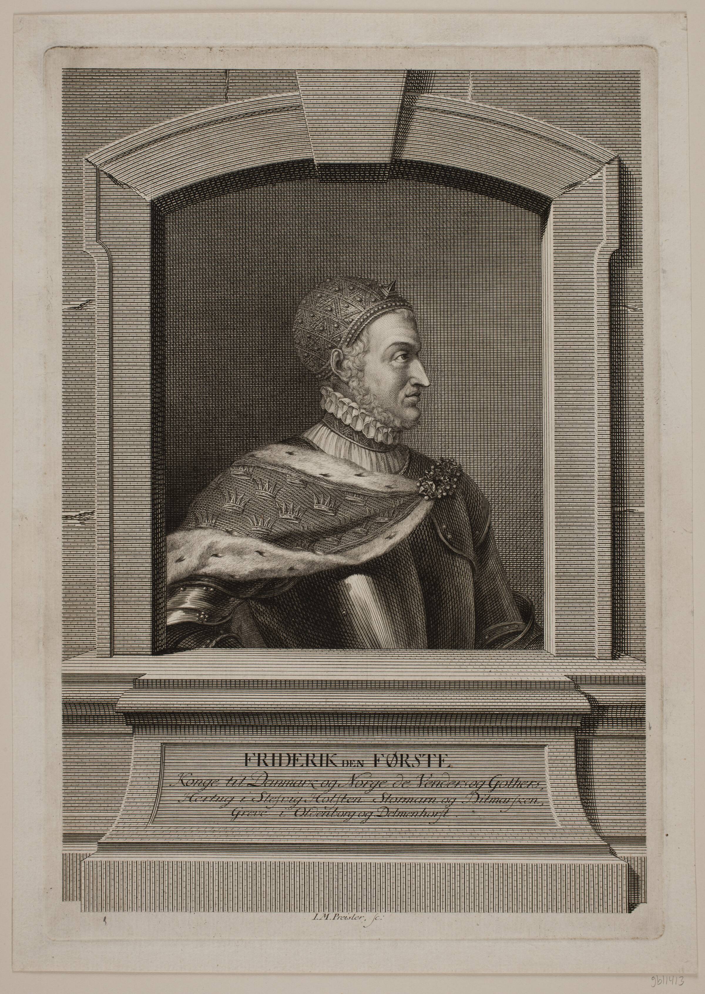 Kong Frederik I, J.M. Preisler, 1768-1771