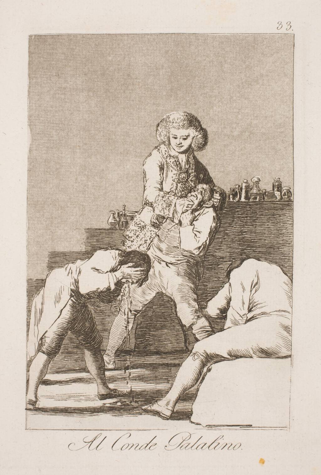 Pfalzgreven. Udenrigsminister Urquijo som kvaksalver, Francisco de Goya, 1797-1798