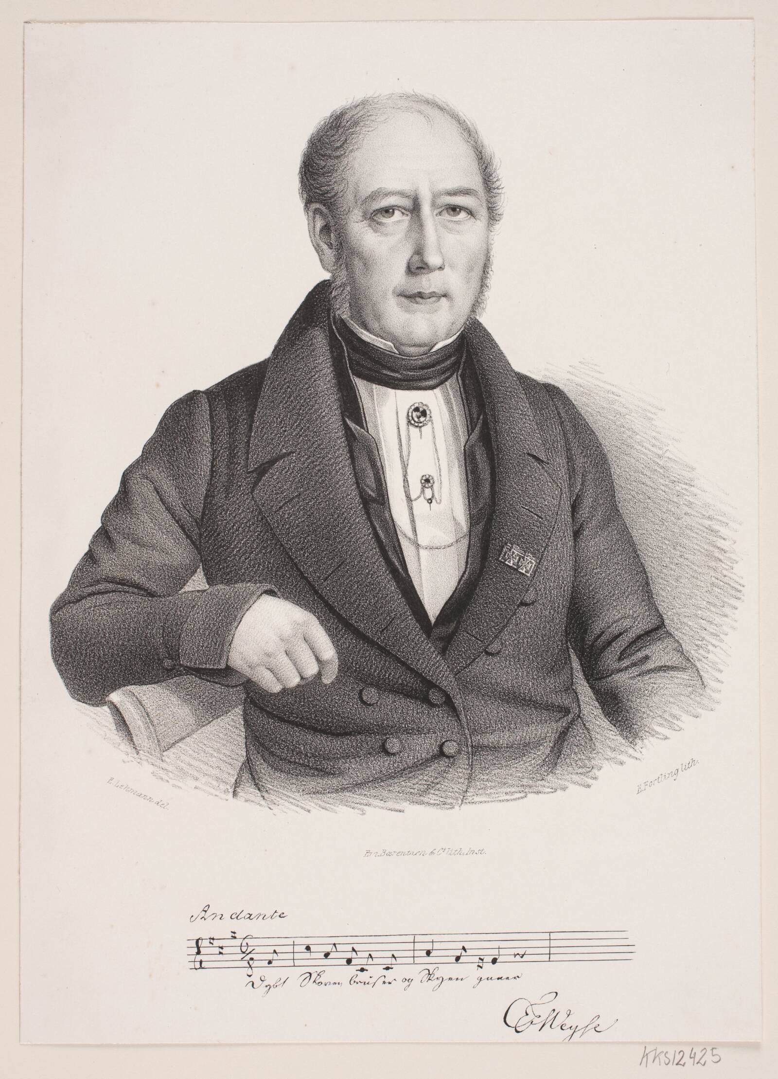 C. E. F. Weyse, Edvard Fortling, 1809-1875