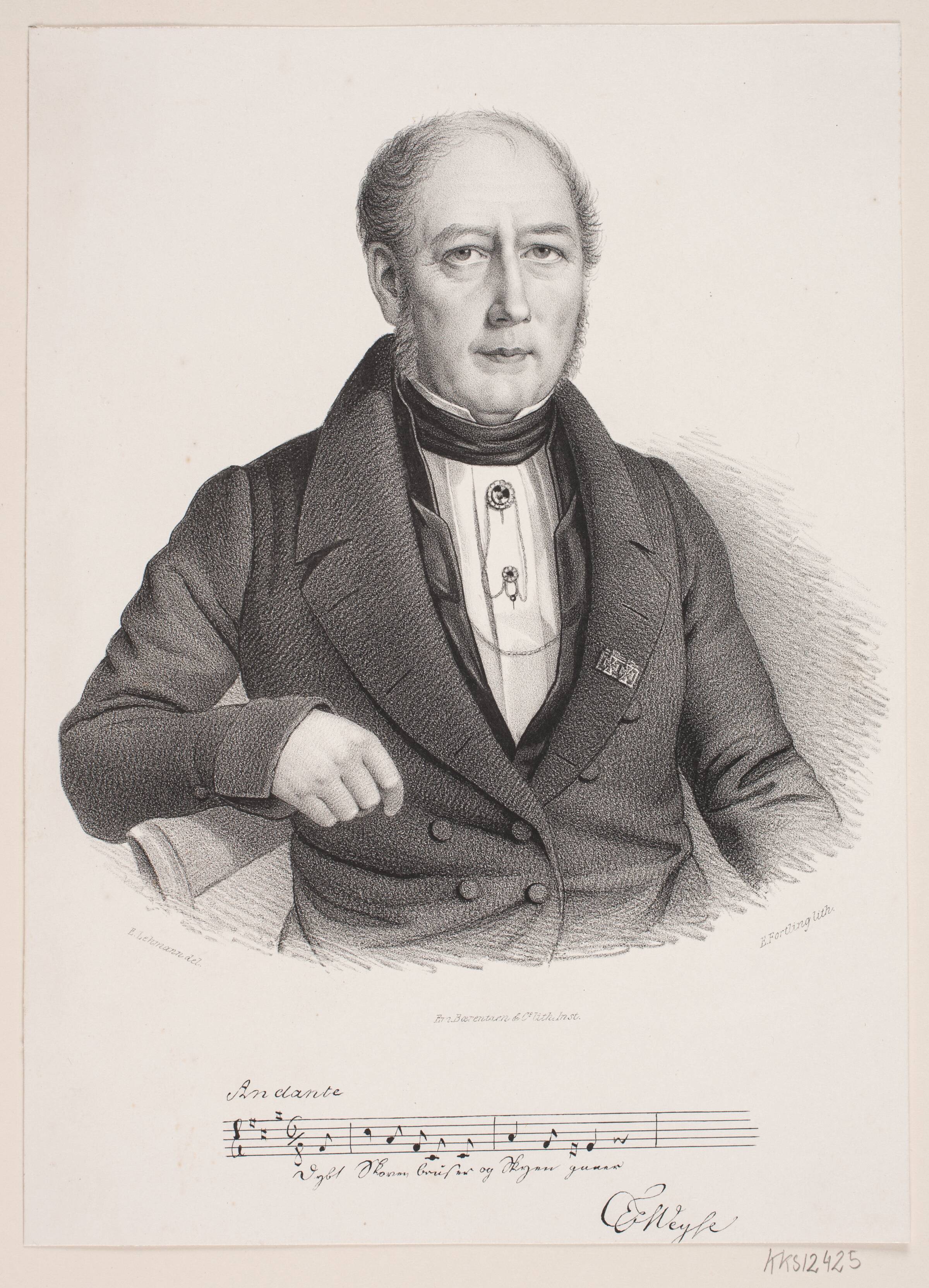 C. E. F. Weyse, Edvard Fortling, 1809-1875
