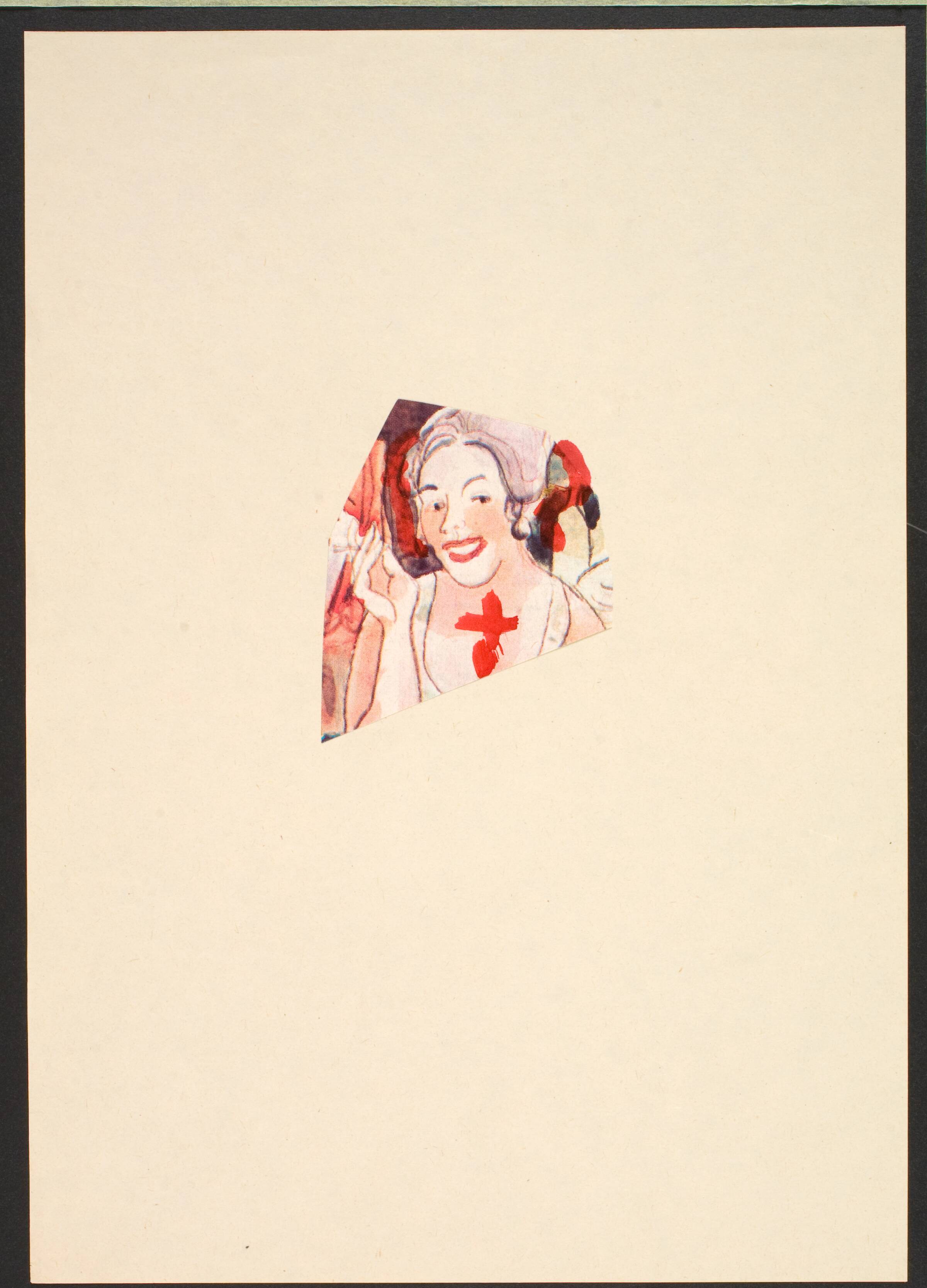 Udklip på papir med kvindetegnet, Lene Adler Petersen, 1974
