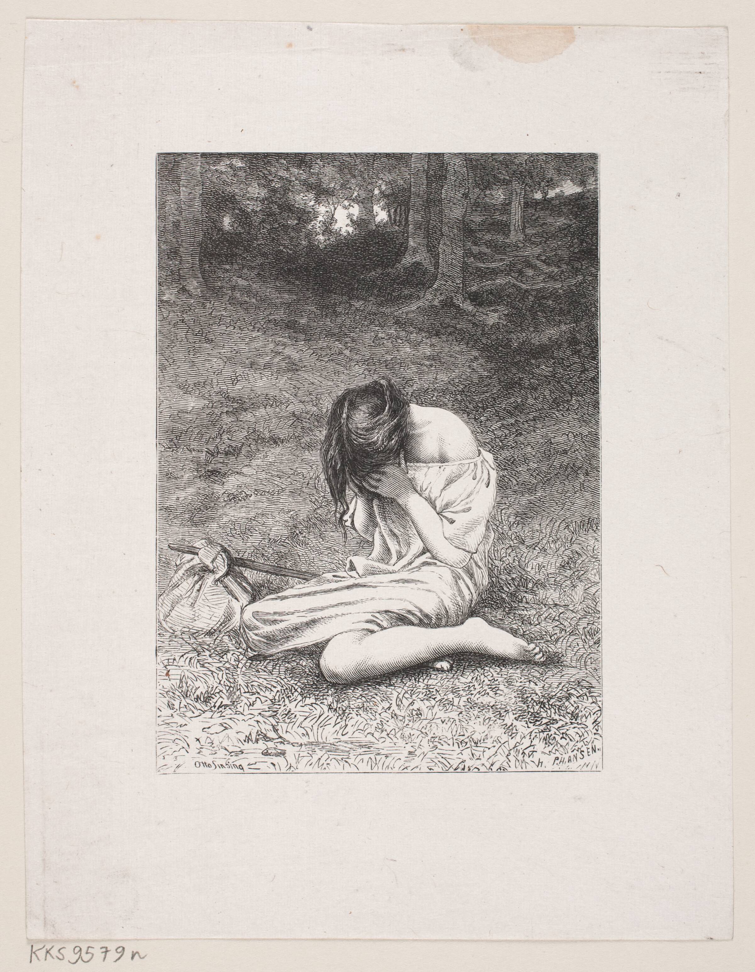 Illustration til "Østenfor Sol og Vestenfor Maane", H.P. Hansen, 1829-1899
