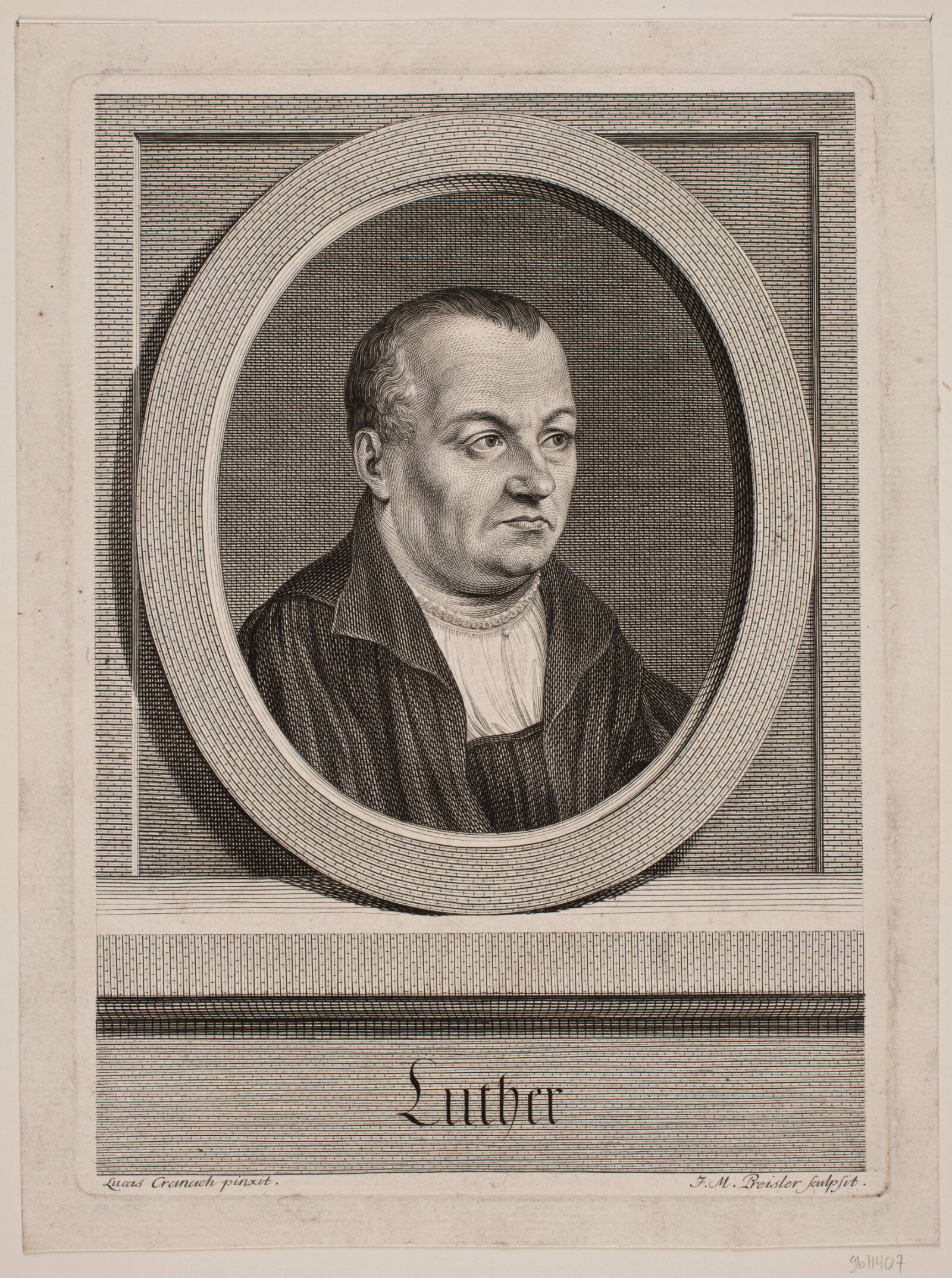Martin Luther, J.M. Preisler, 1715-1794