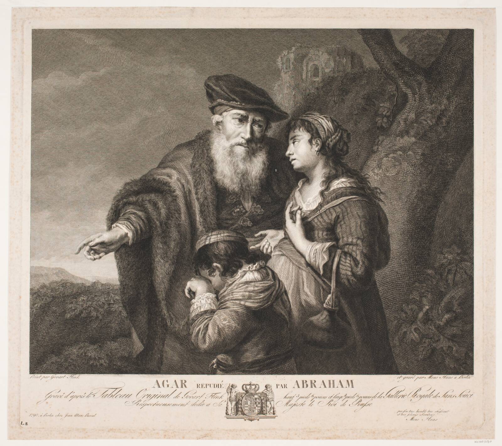 Agar repudié par Abraham, Meno Haas, 1790