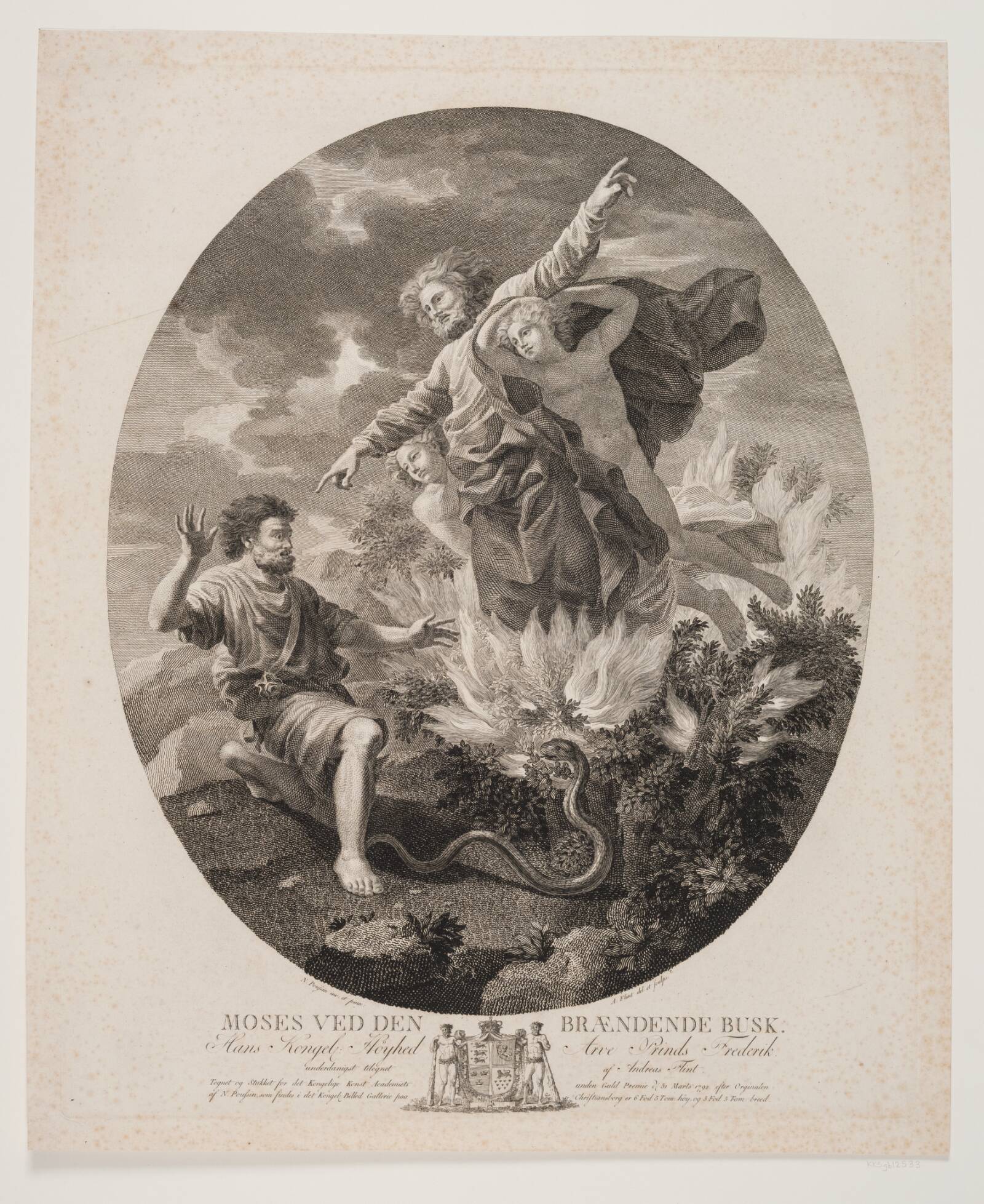 Moses med den brændende busk, Andreas Flint, 1792