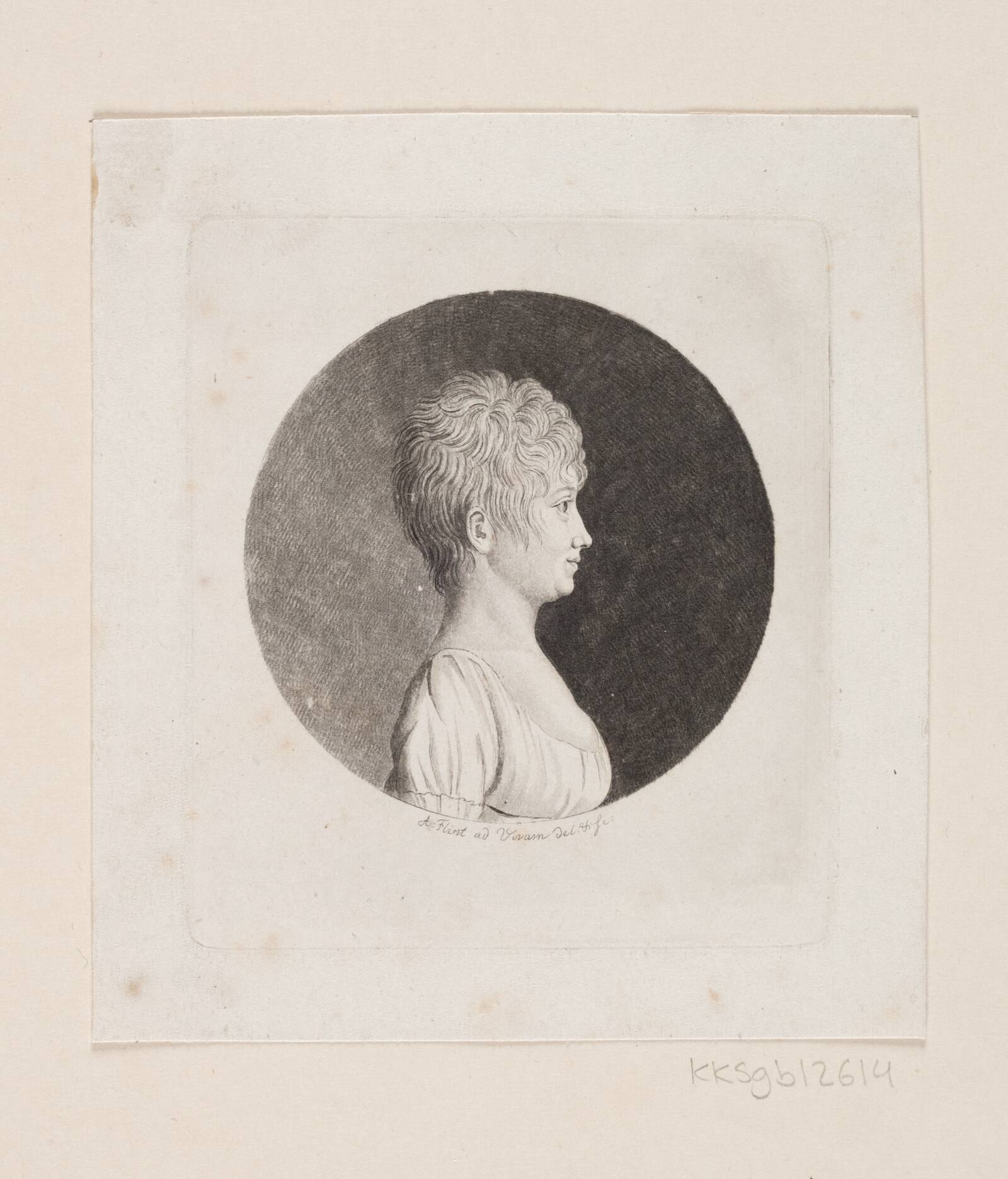Ubekendt kvindeportræt, Andreas Flint, 1767-1824