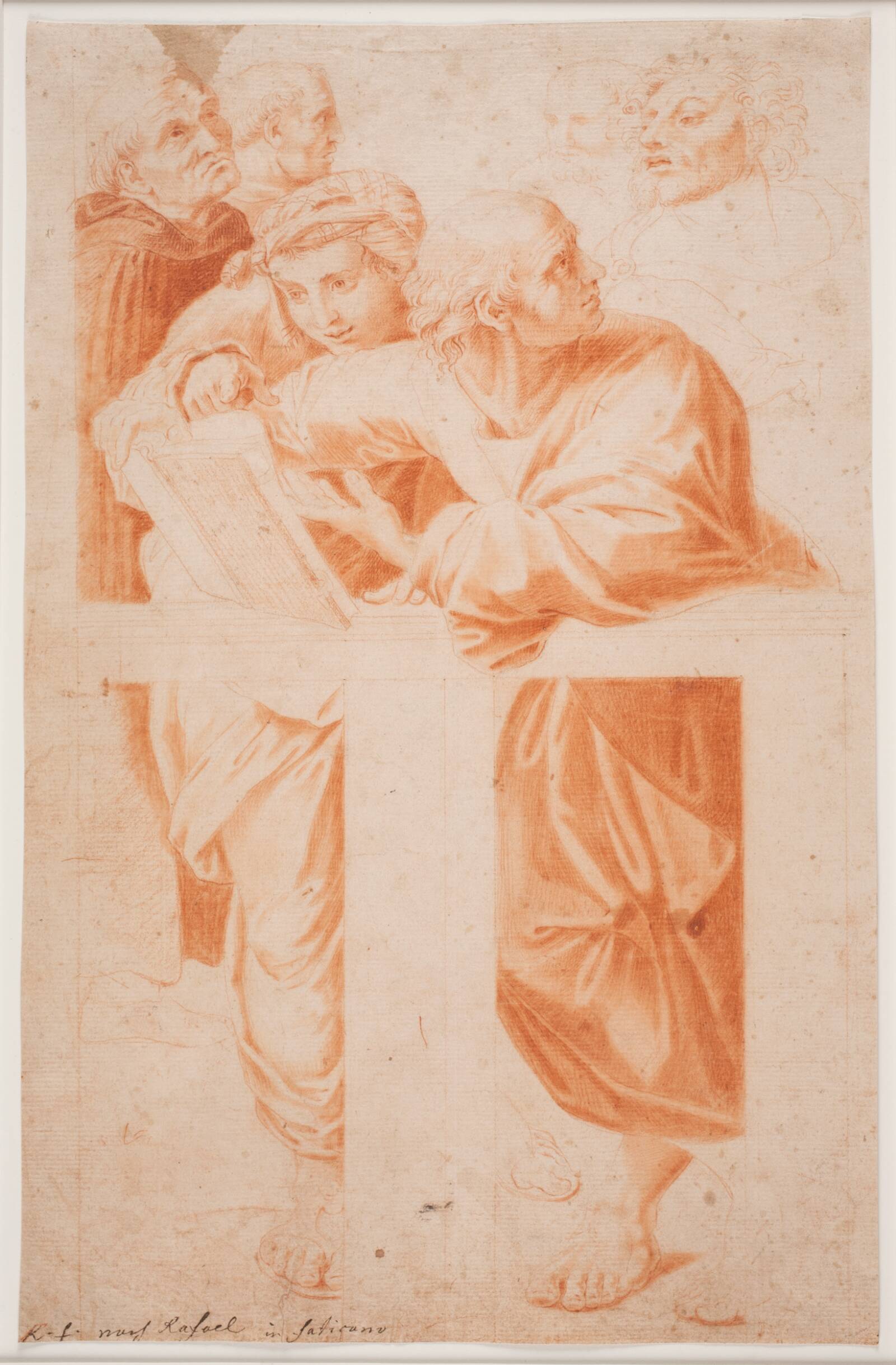 Studie efter Rafaels "Disputa", Hendrik Krock, 1686-1738