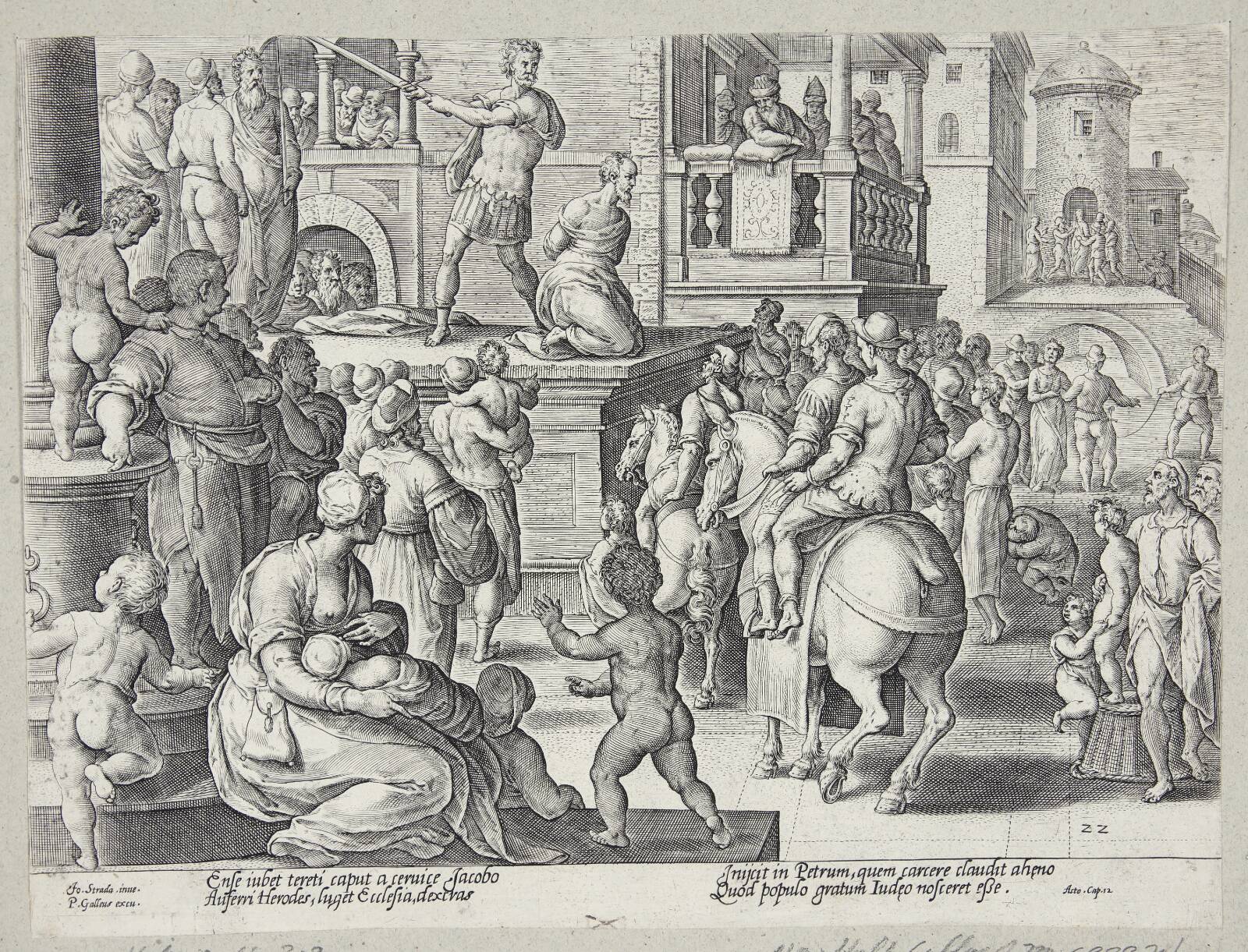 Jakobs henrettelse, Adriaen Collaert, 1582