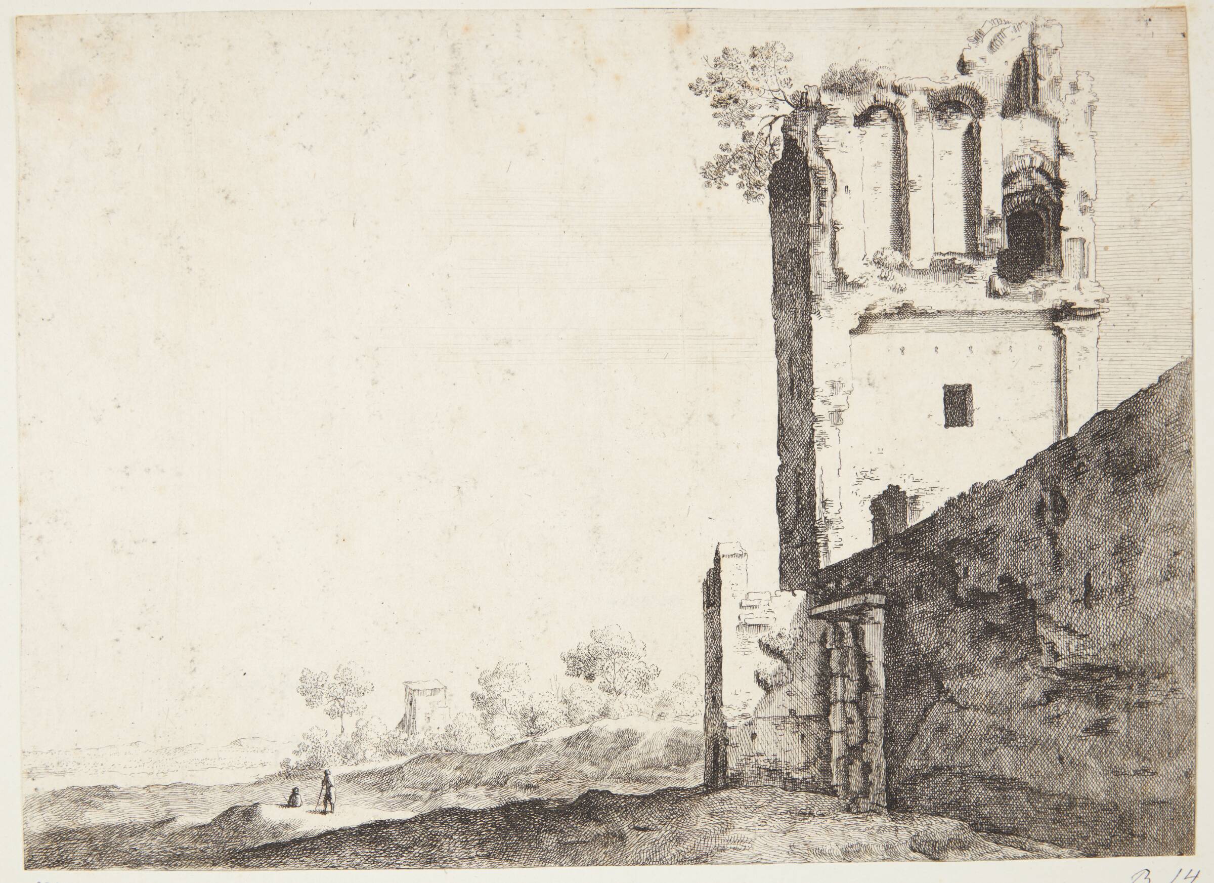 Romerske ruiner. Pars murorum Romae Veteris, Jan Gerritsz van Bronchorst, 1603-1661