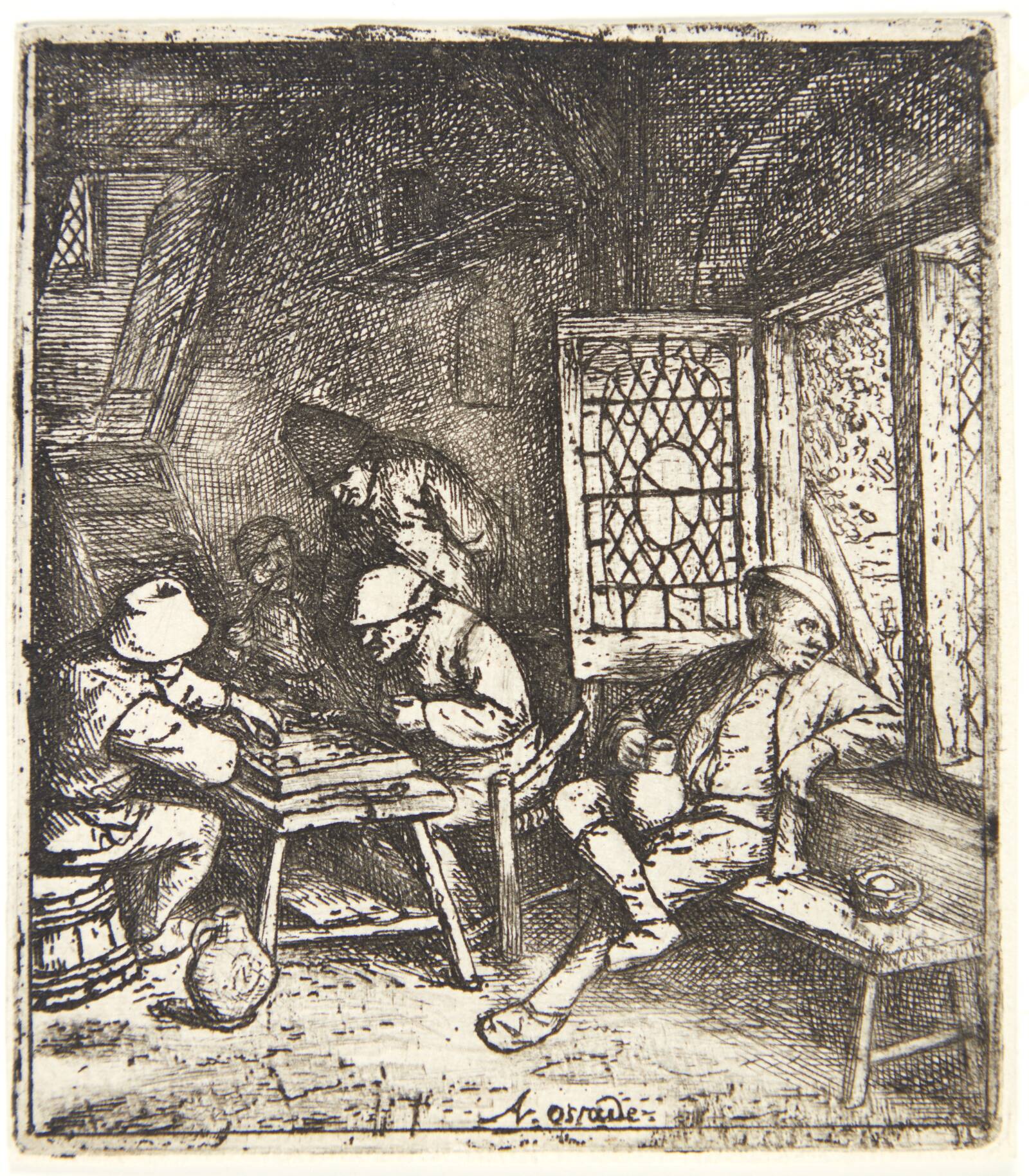 Backgammonspillerne, Adriaen van Ostade, 1682