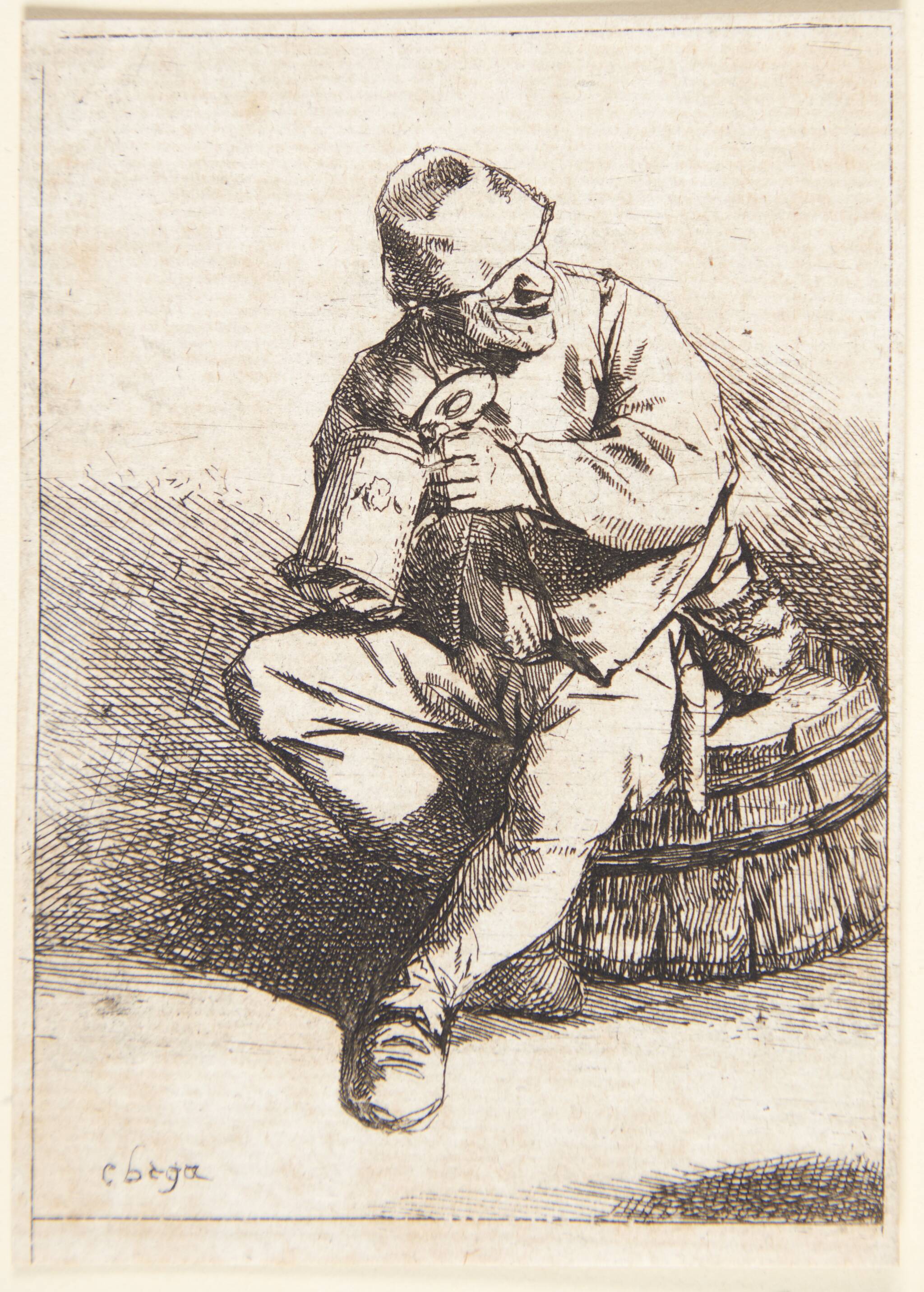 Drikkende mand