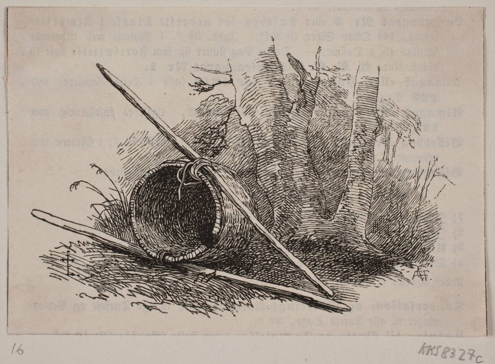 Den væltede bikube, Andreas Flinch, 1841