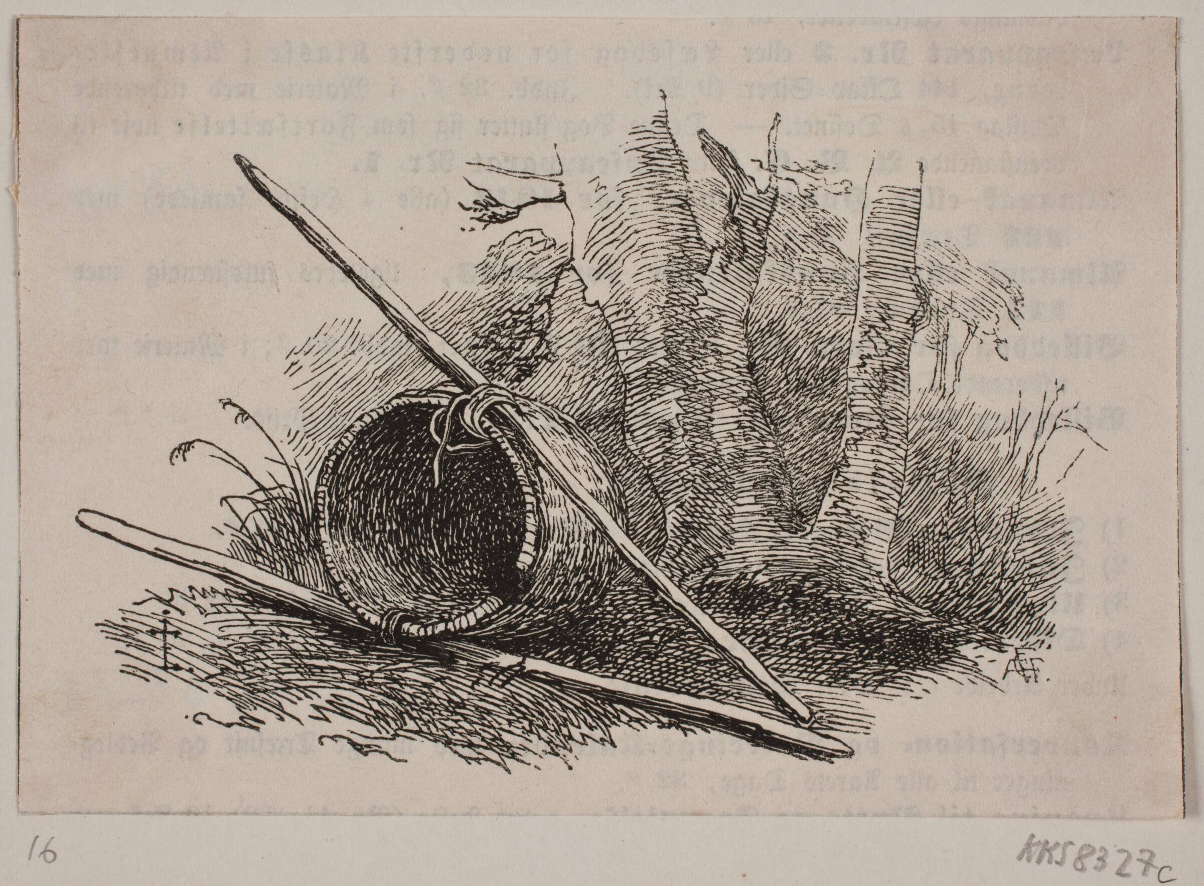 Den væltede bikube, Andreas Flinch, 1841