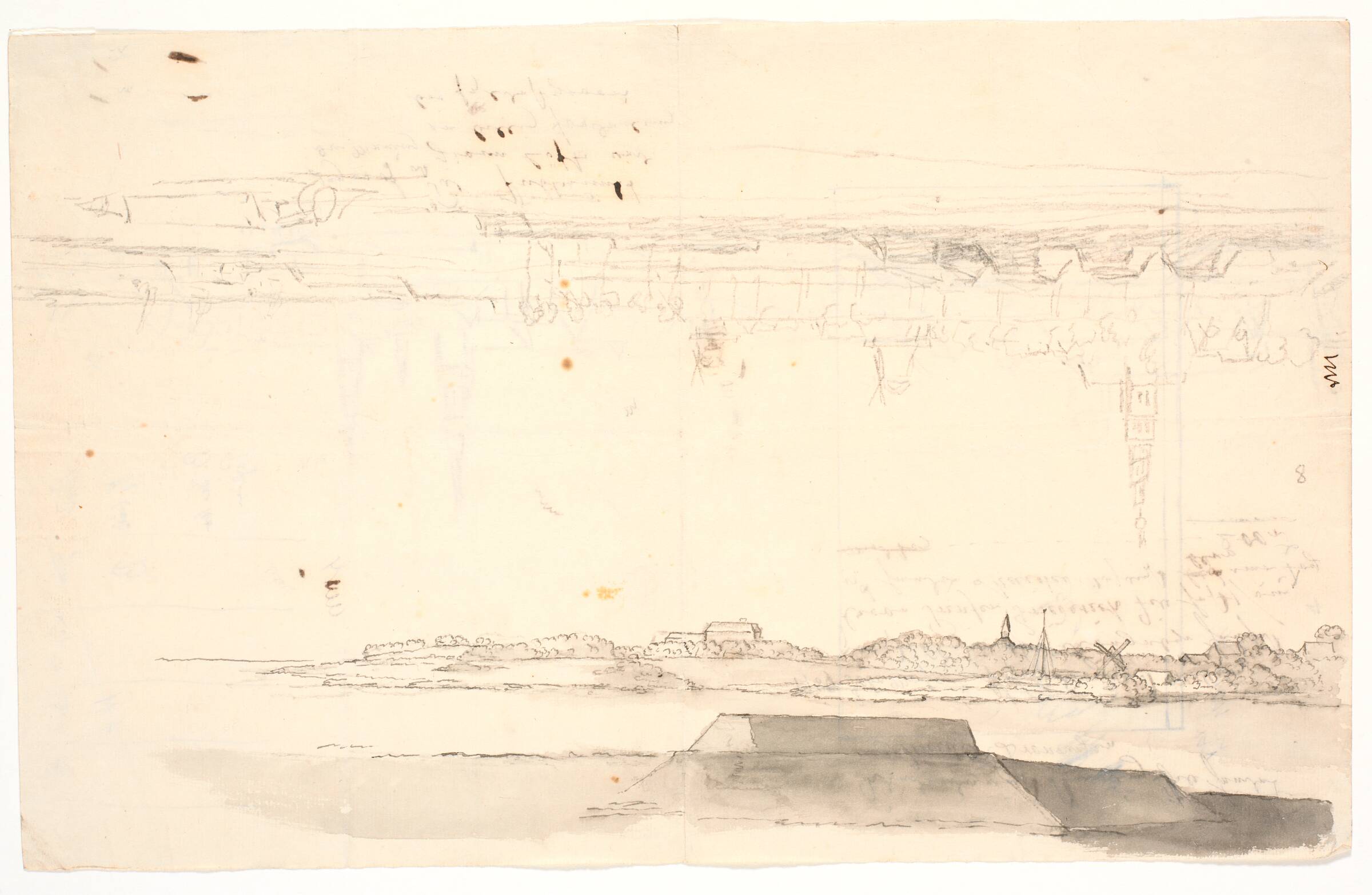 To prospekter af København. Det ene med Frelserkirken, C.A. Lorentzen, 1746-1828