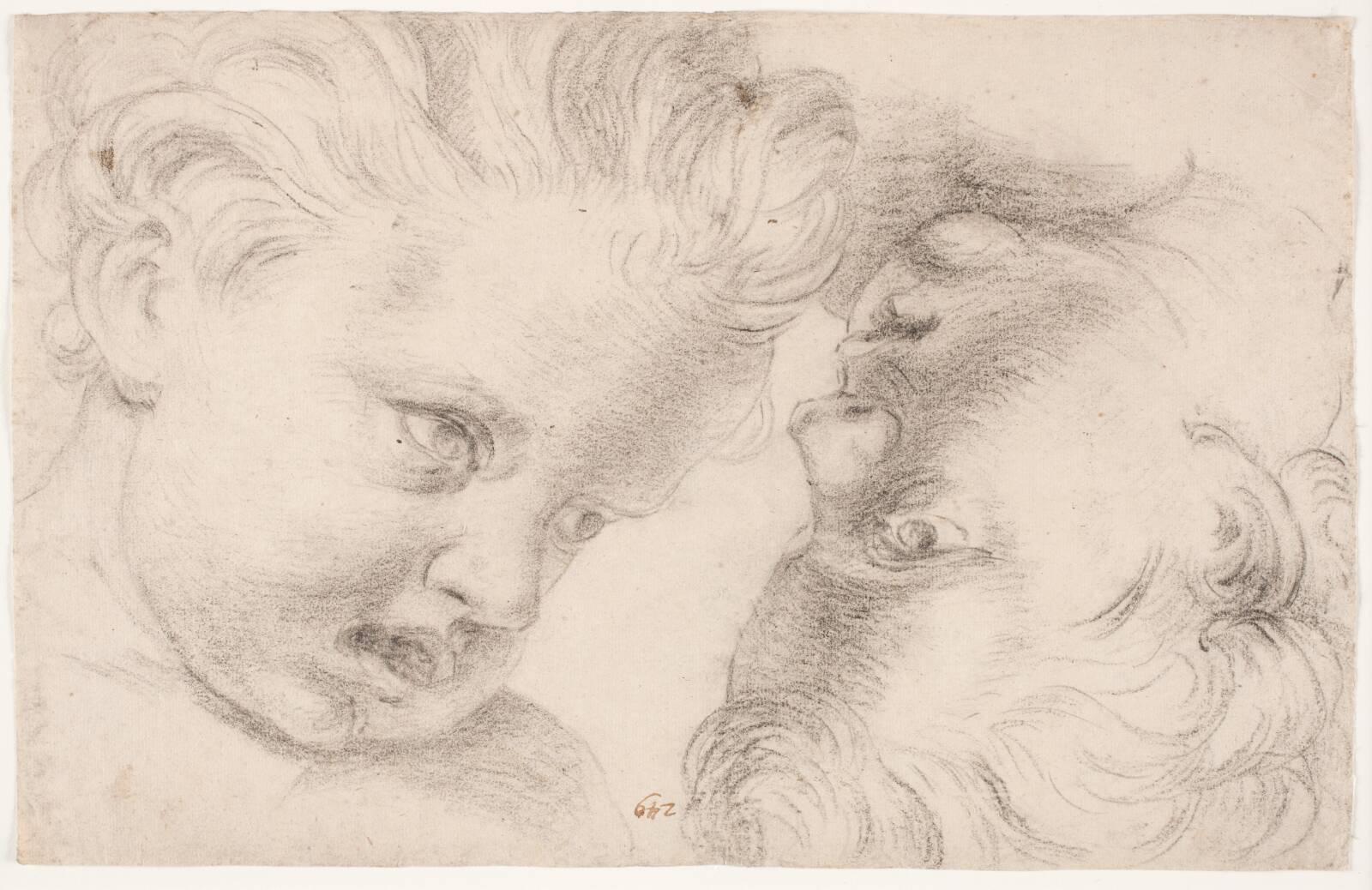 To barnehoveder, Hendrik Krock, 1671-1738