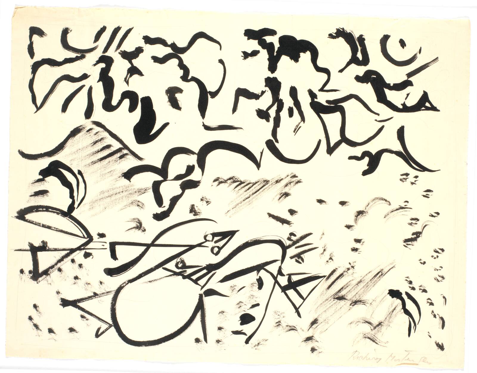Landskab med fugl(e), Richard Mortensen, 1942-1945