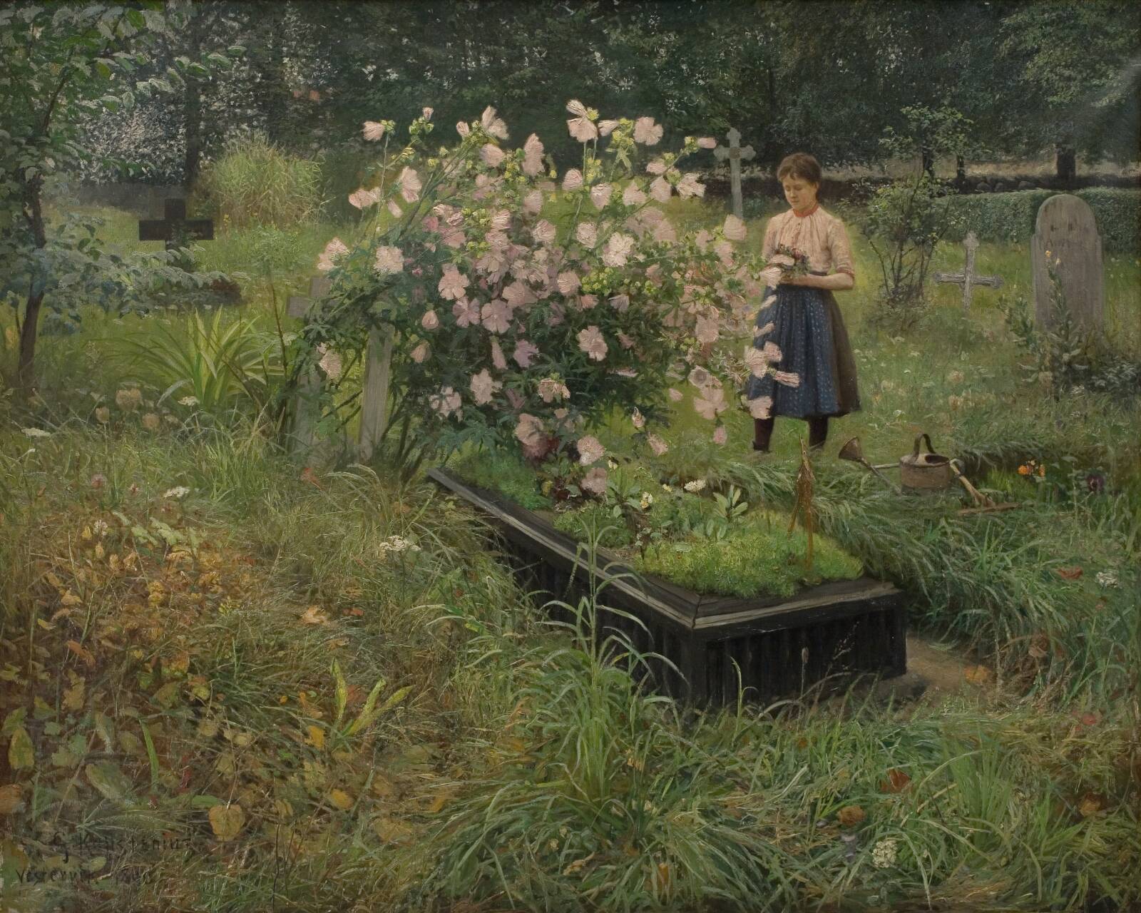 Kirkegårdsmotiv, Gottfrid Kallstenius, 1890