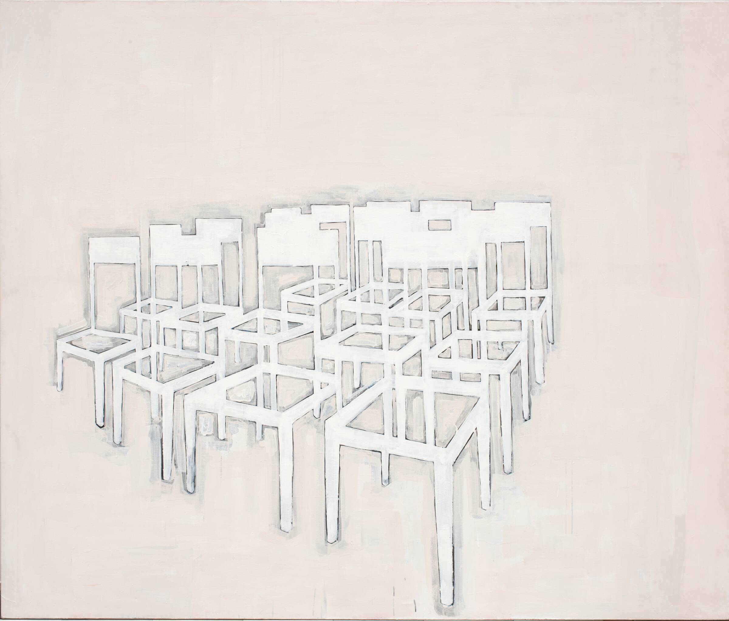 Stolemaleri uden titel, Jesper Christiansen, 1989