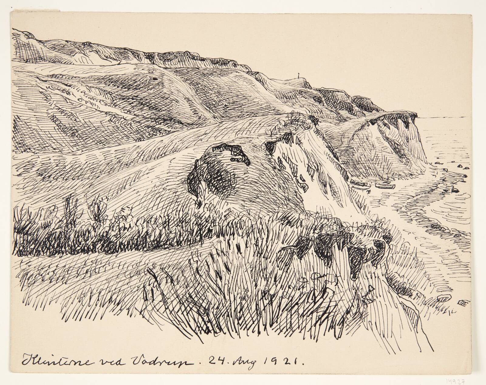 Klinter. Ærø, Johannes Larsen, 1921