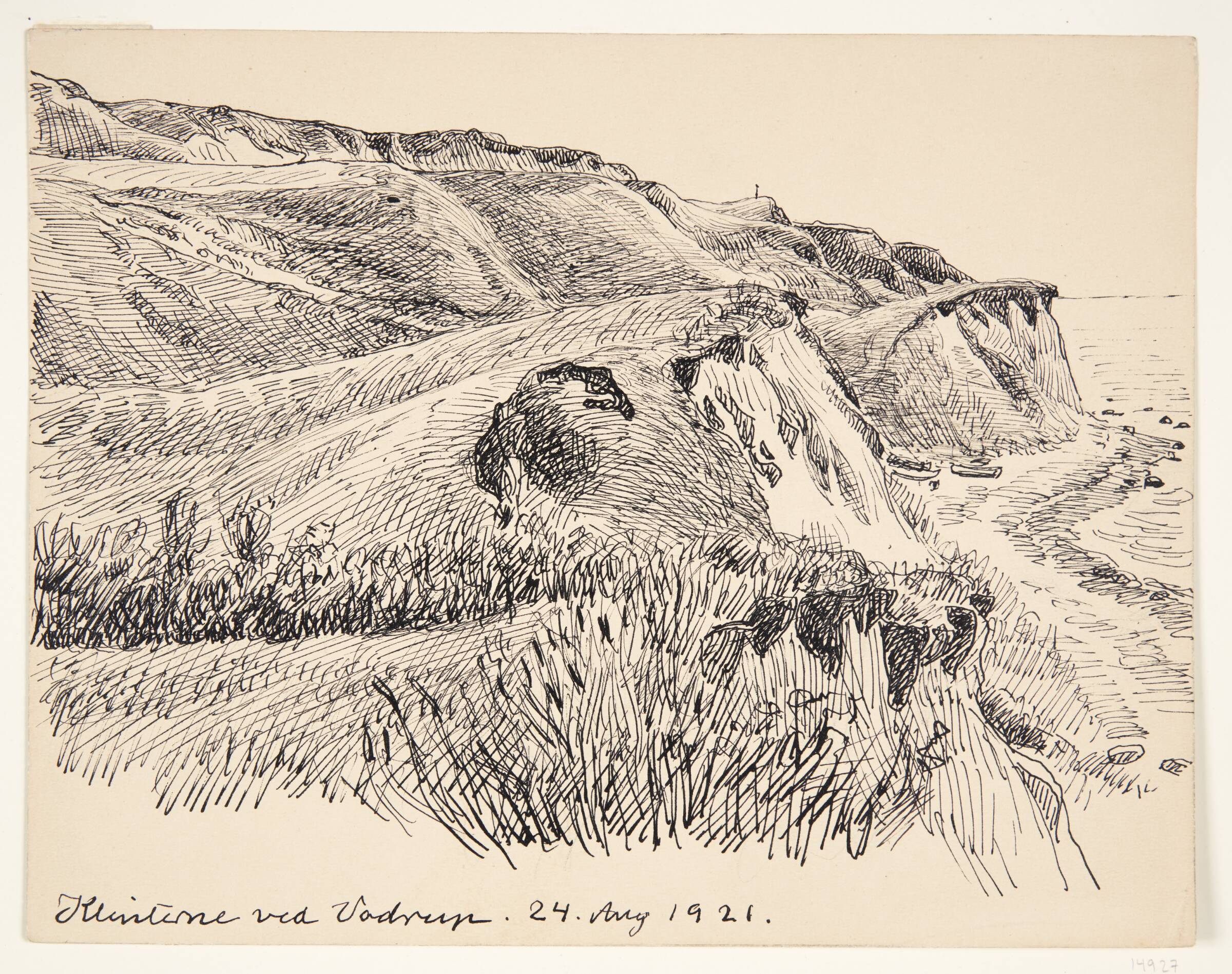 Klinter. Ærø, Johannes Larsen, 1921