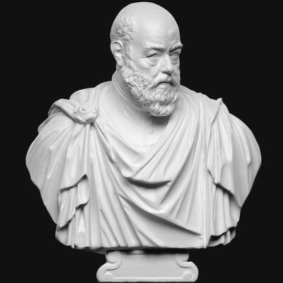 Portræt af Ottavio / Ottaviano Grimani (1516-1576) iført romersk toga