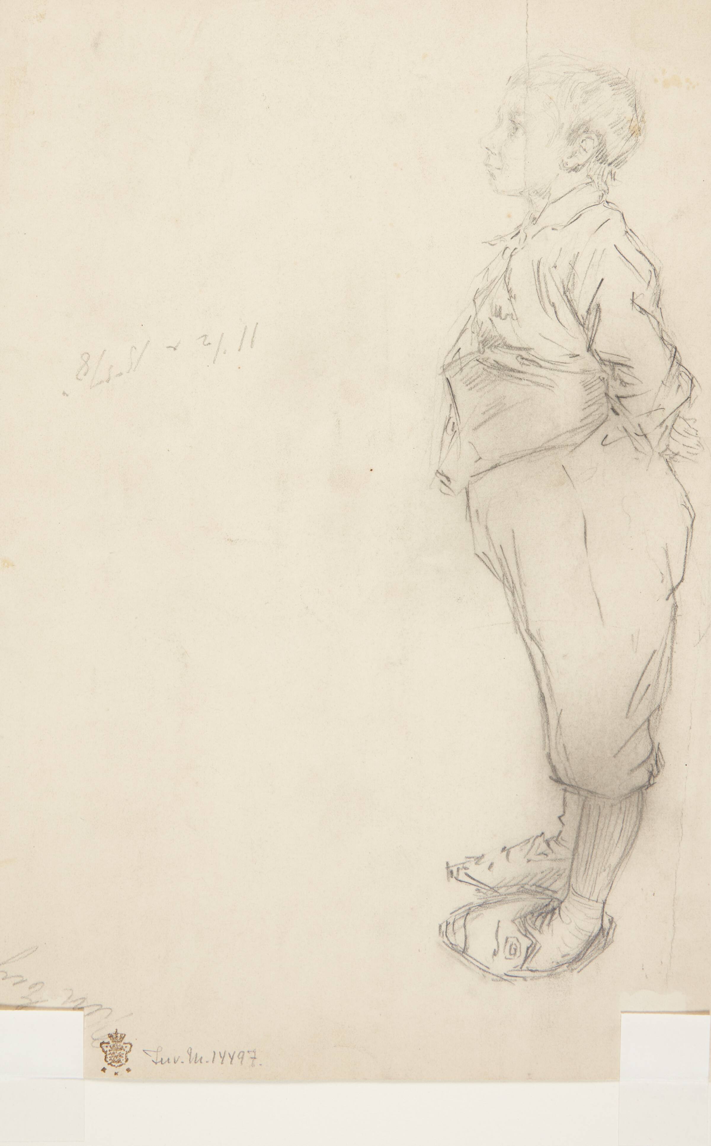 Dreng der står og vipper på fødderne, Aksel Jørgensen, 1908
